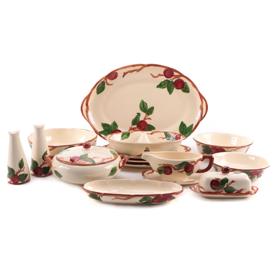 Franciscan "Apple" Earthenware Serveware and Table Accessories, Late 20th C.