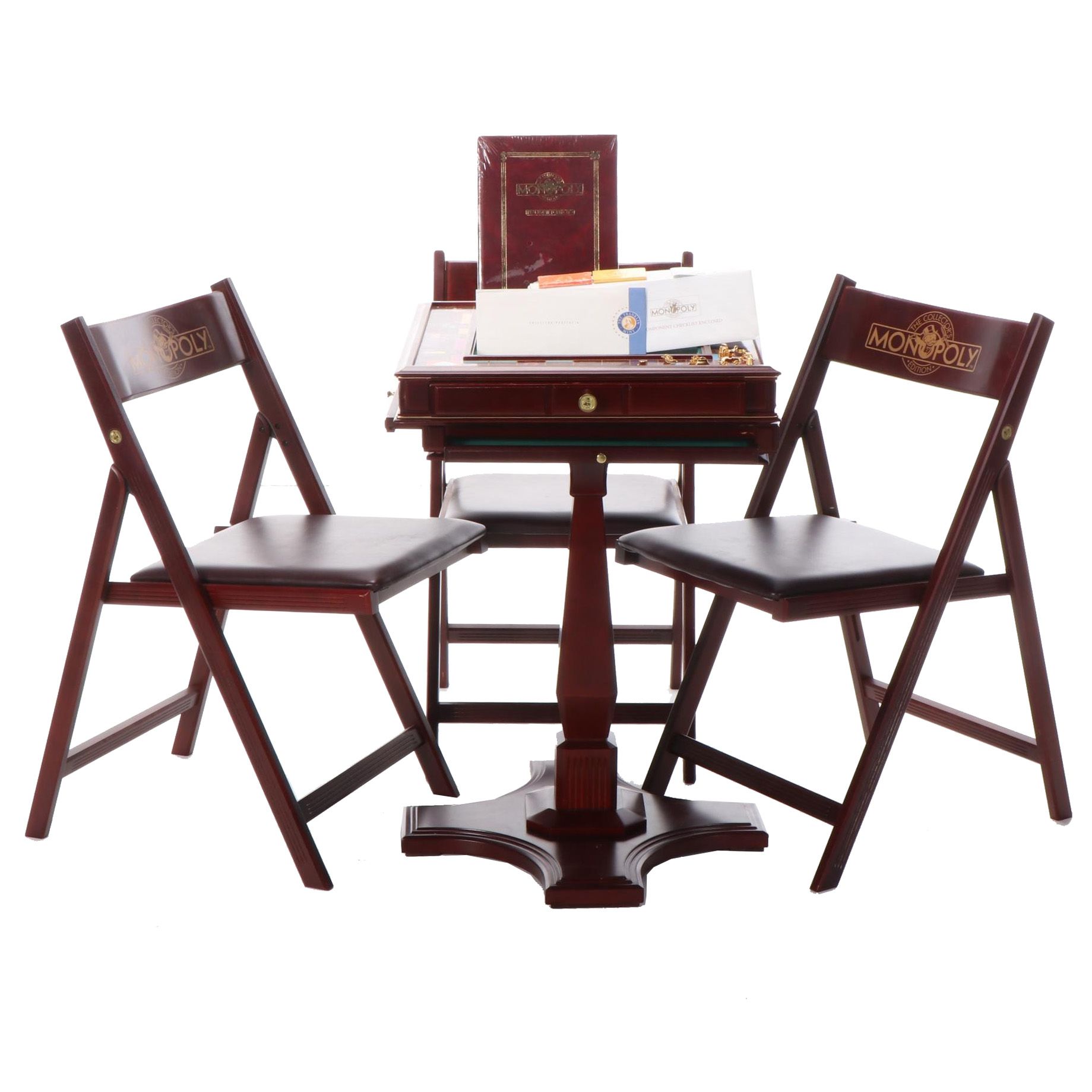 Franklin Mint Monopoly, The Collector's Edition, with Table, Chairs, COA, 1991