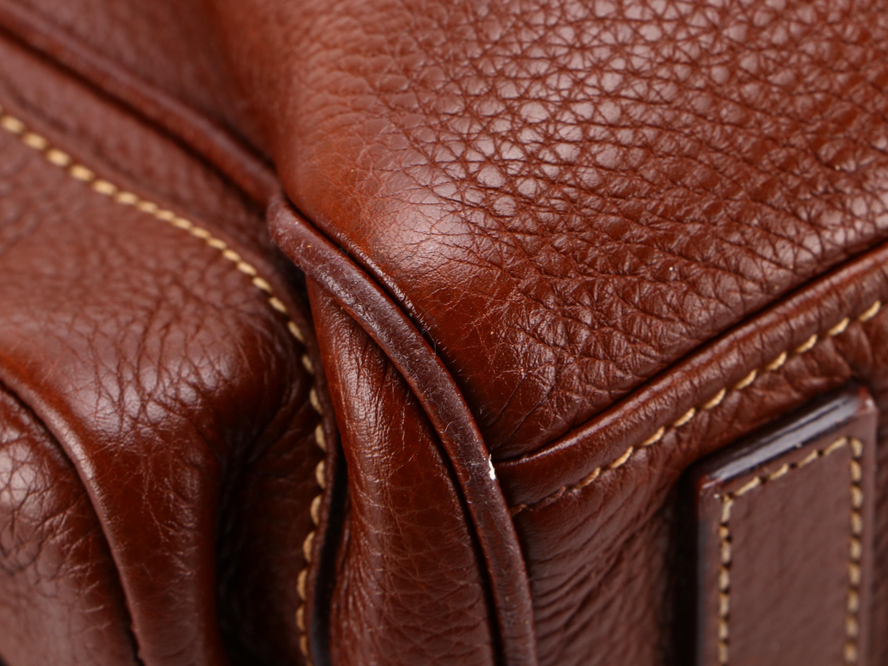 Prada Shoulder Tote Bag in Vitello Daino Leather with Two Exterior Flap Pockets