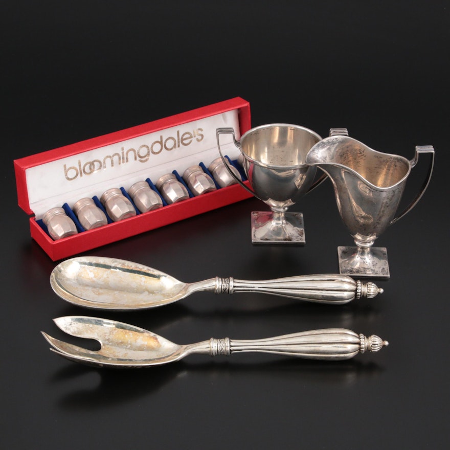 Godinger Silver Plate Salad Serving Set and More Sterling Silver Tableware