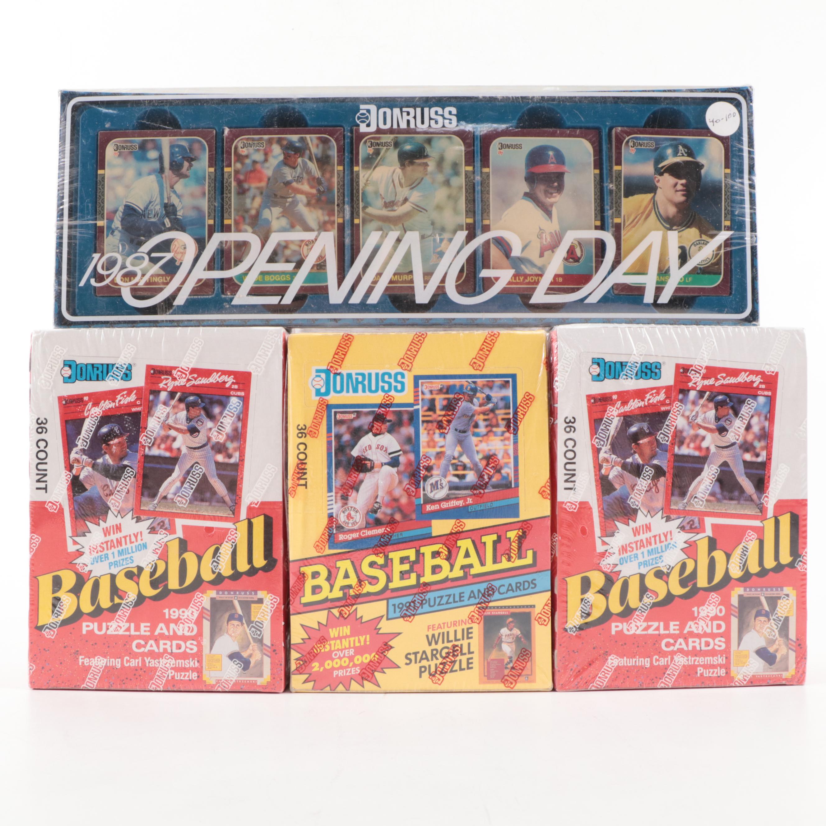 19871991 Unopened Donruss MLB Card Packs with Sealed 1987 "Opening Day