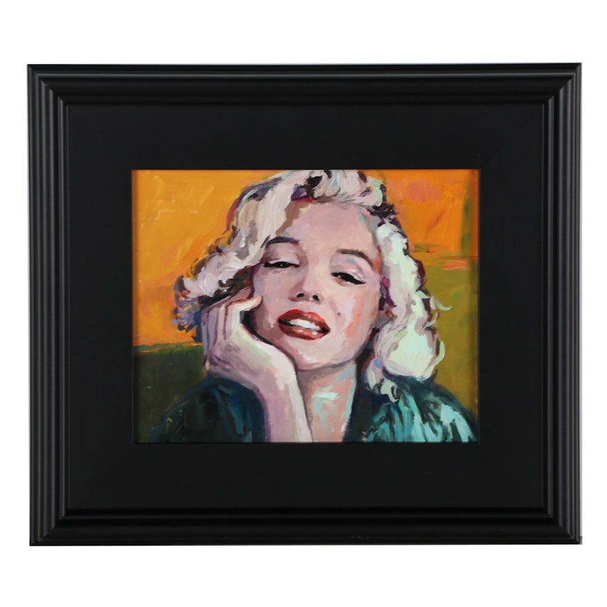 Adam Deda Oil Painting "Yellow Marilyn," 2021