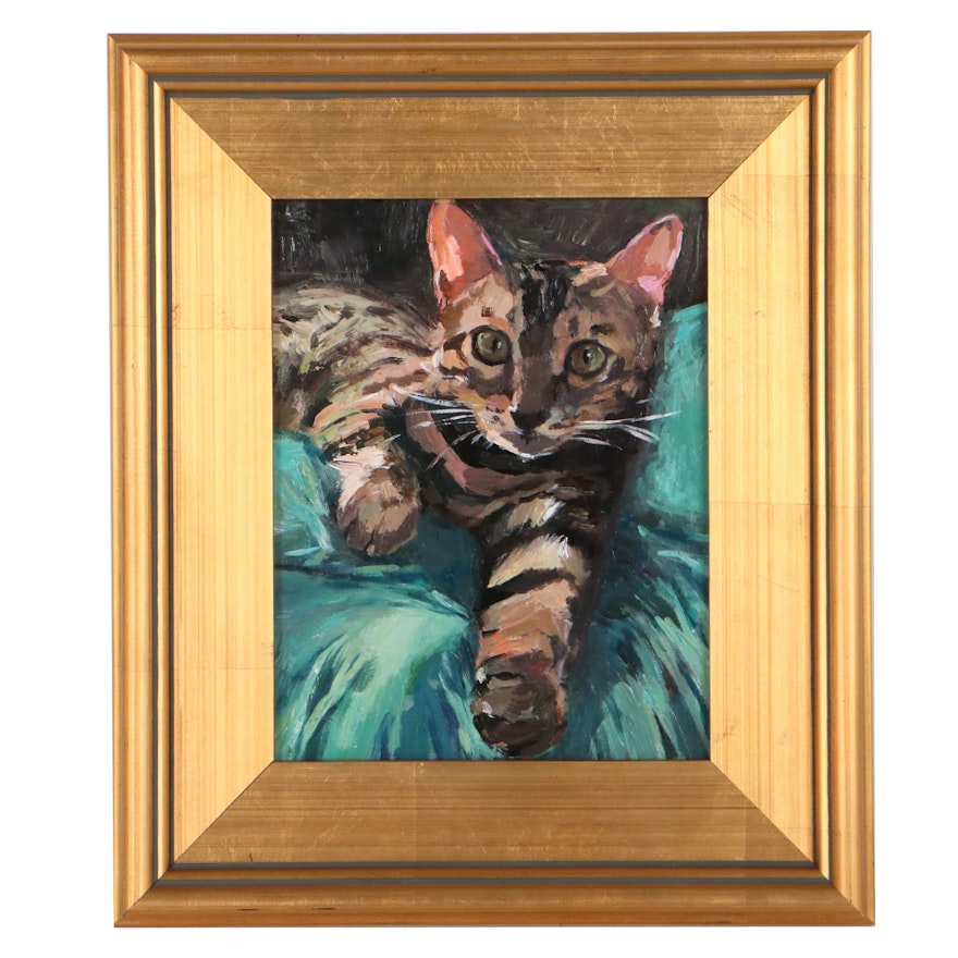 Adam Deda Oil Painting "Aristo-Cat," 2021