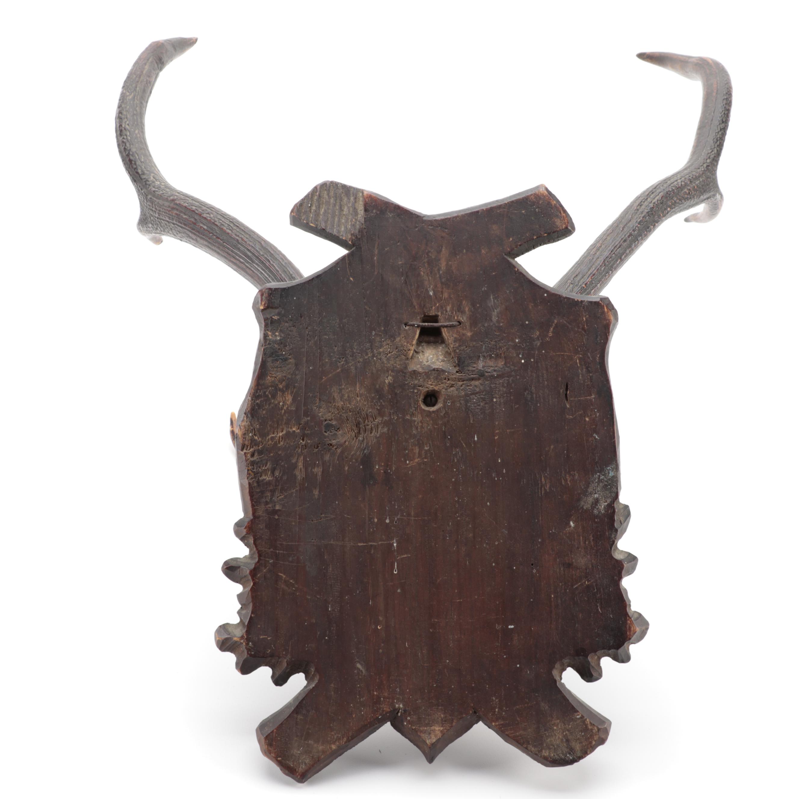 Taxidermy Black Forest Red Deer Antler Mount with Other Resin Antler Wall Mounts