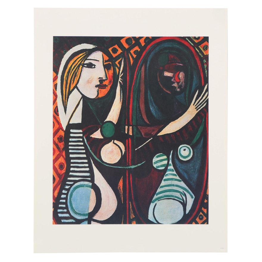 Offset Lithograph After Pablo Picasso "Girl Before a Mirror," 21st Century