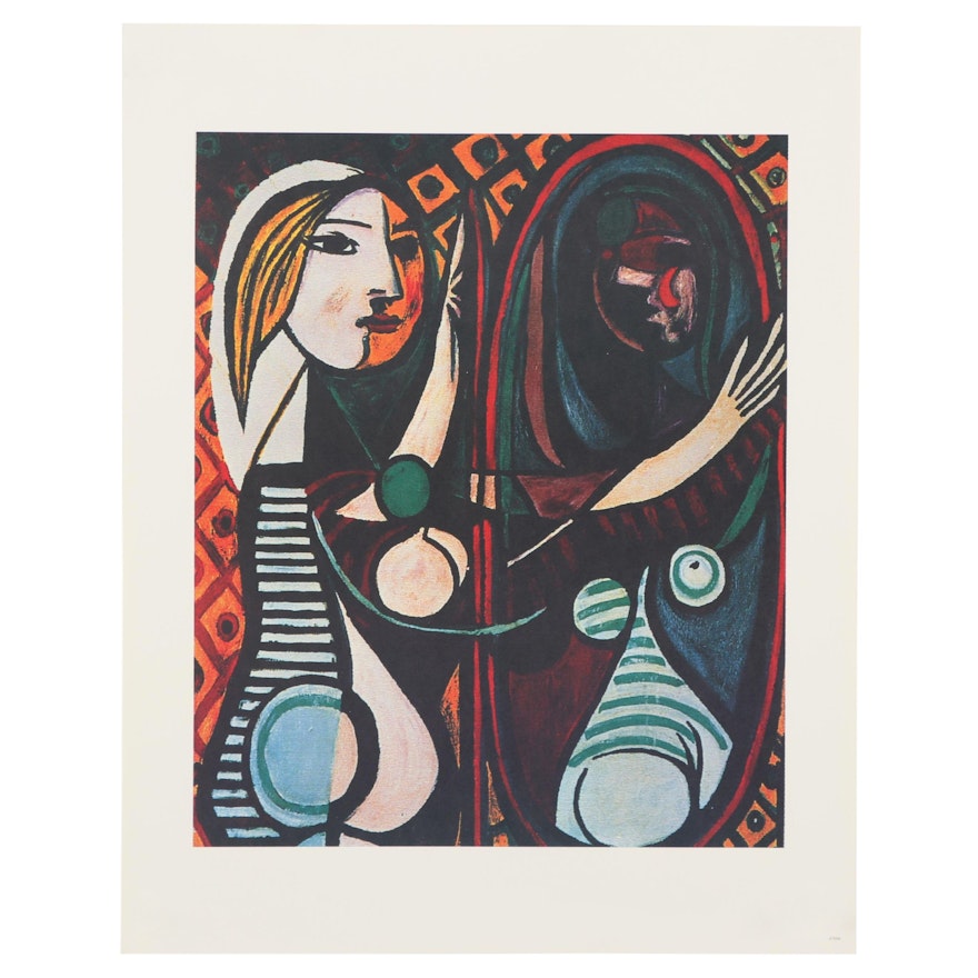 Offset Lithograph After Pablo Picasso "Girl Before a Mirror," 21st Century