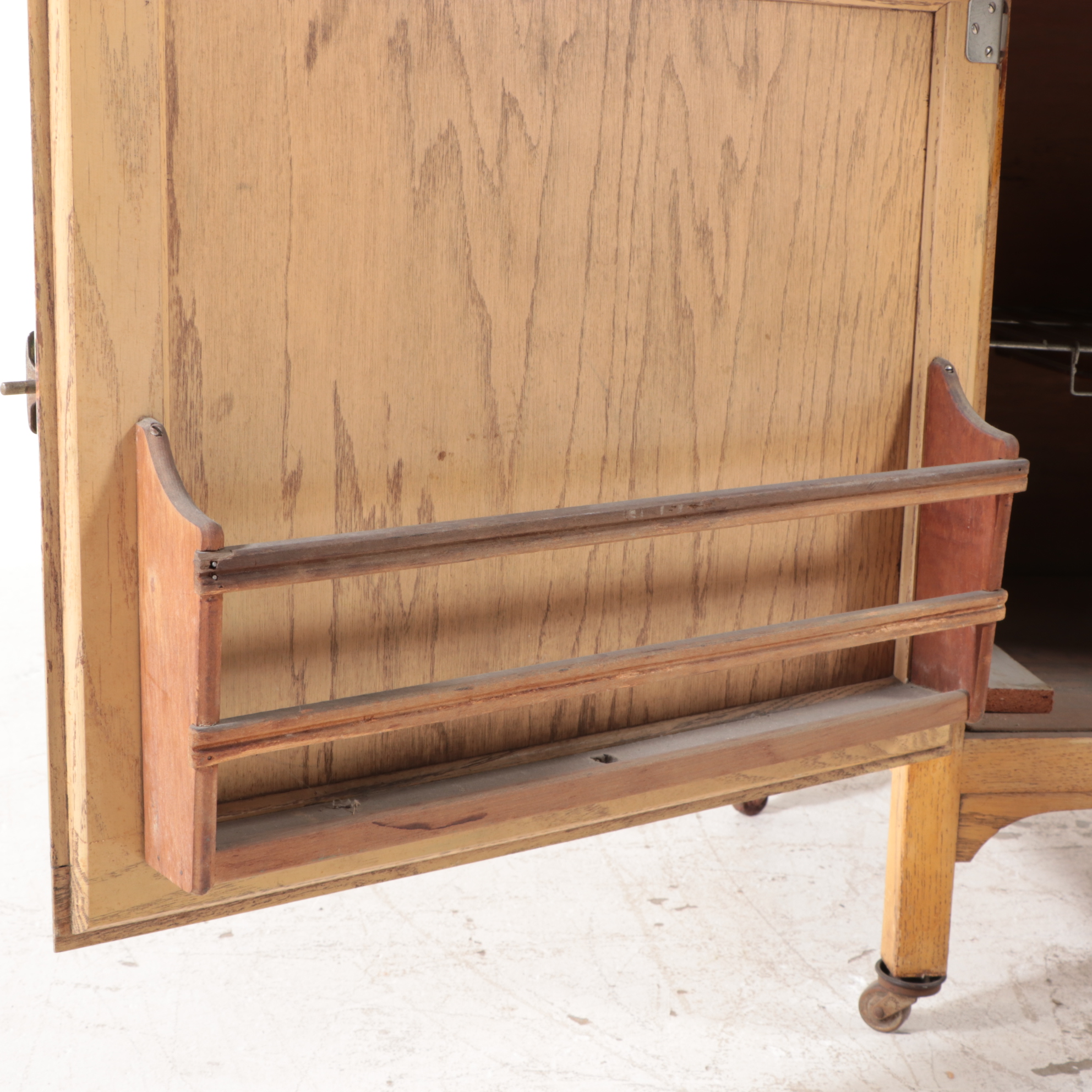 Sellers Oak Hoosier Cabinet, Circa 1930