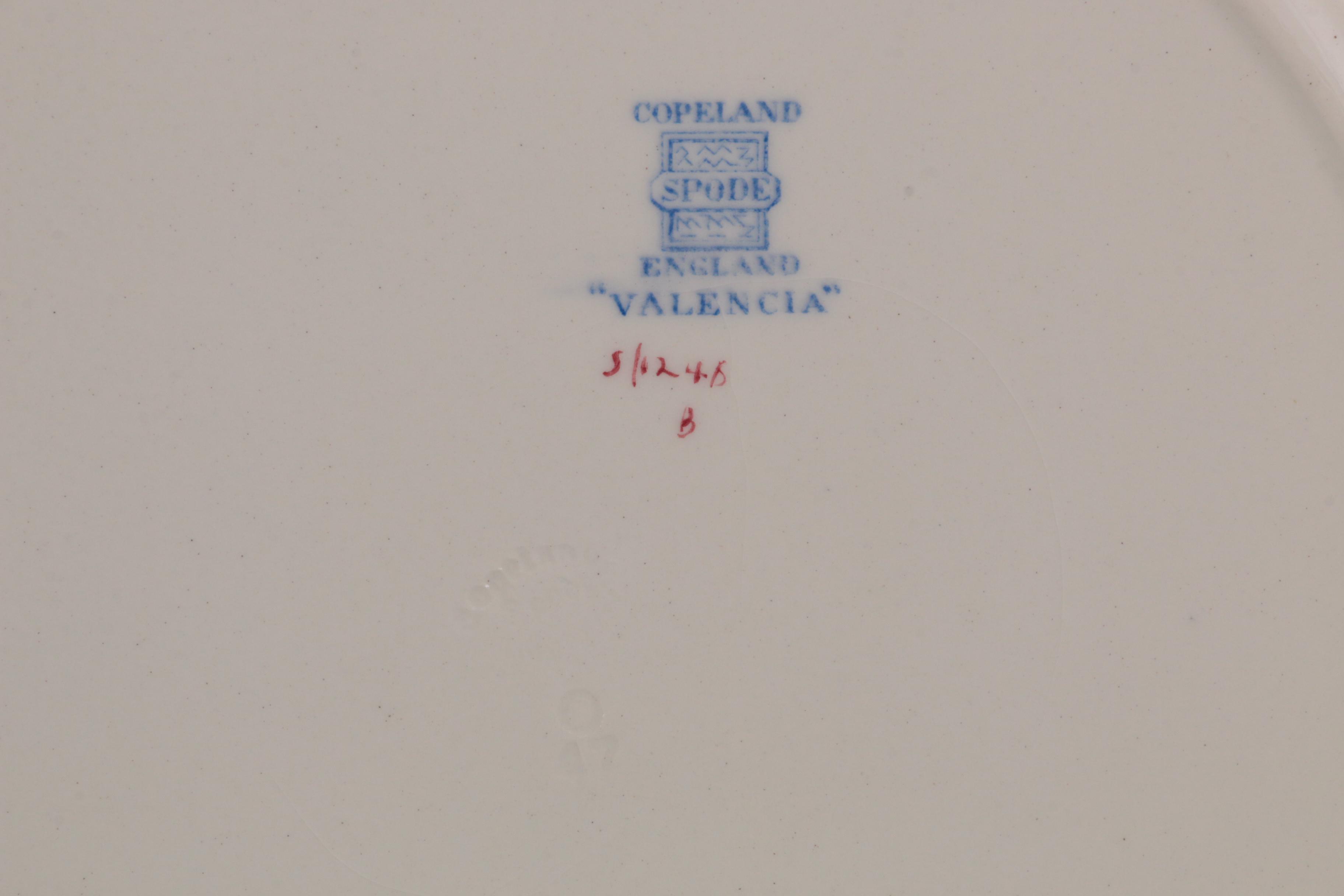 Copeland Spode "Valencia" Earthenware Dinnerware