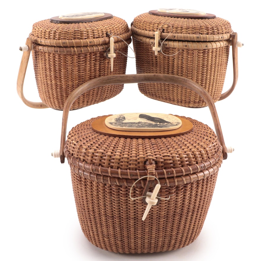 Barlow Nantucket Style Woven Basket Handbags and Farnum Basket Handbag