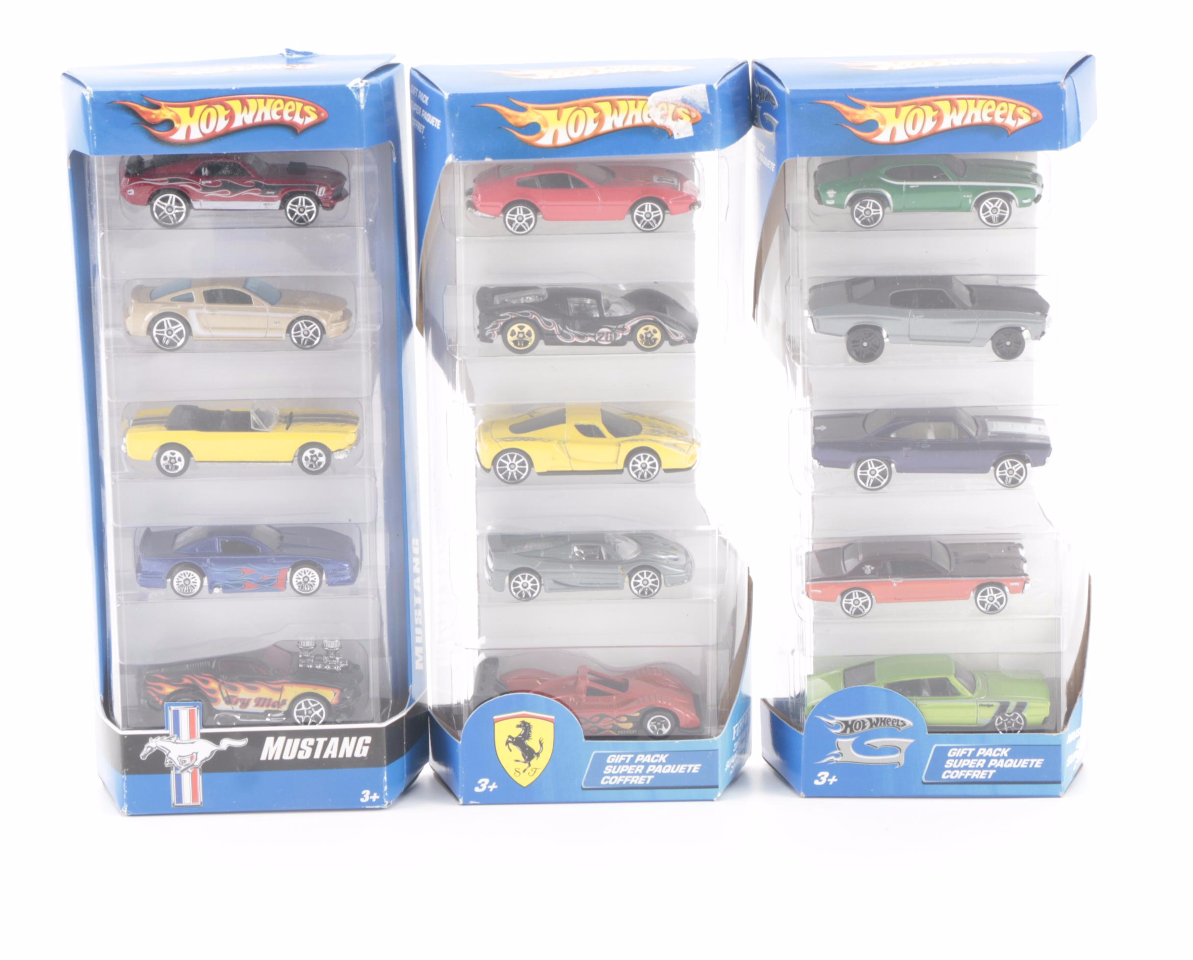 Unopened Hot Wheels Cars Including Multiple First Editions and Gift Packs