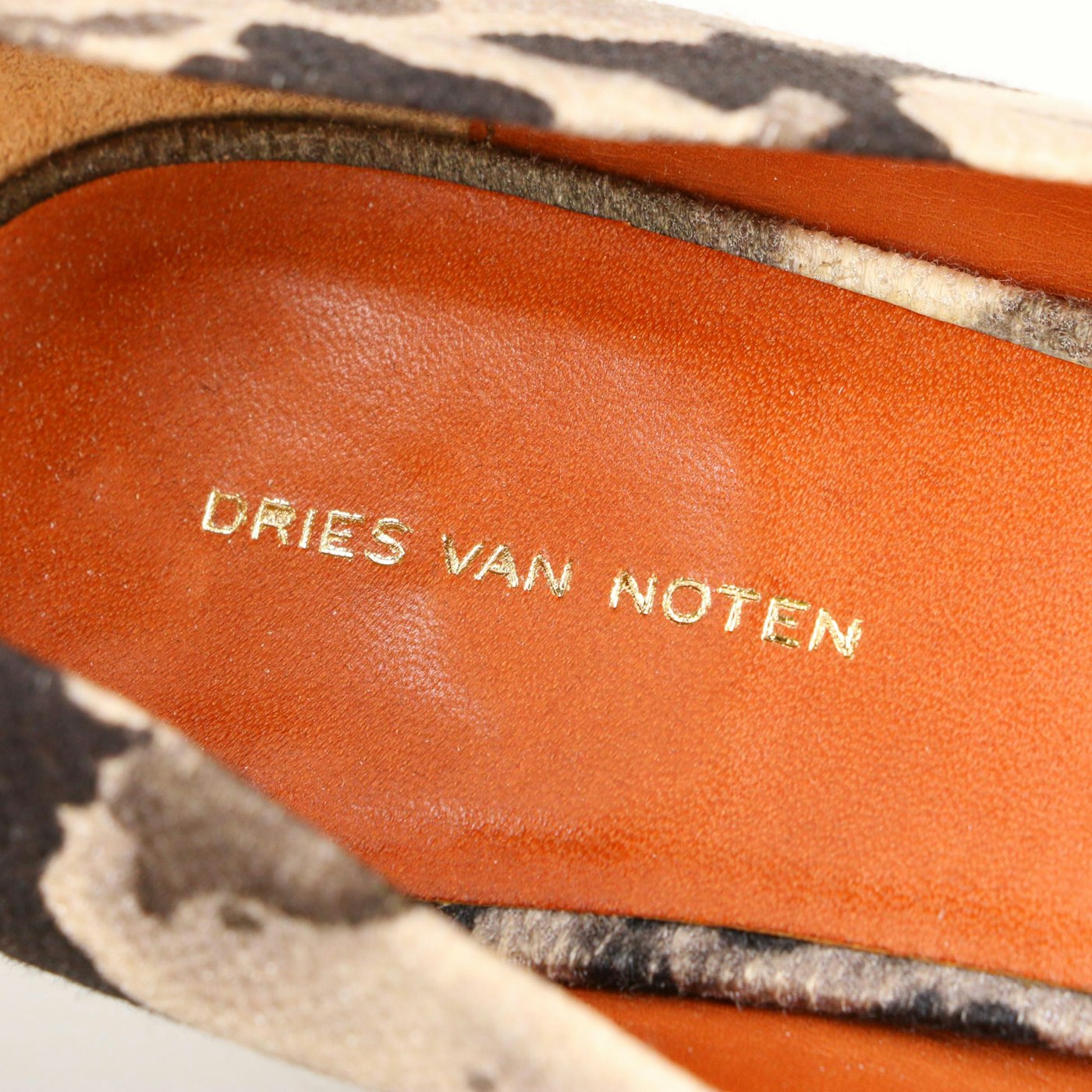 Dries Van Noten Pumps in Printed Textile with Snake-Embossed Leather ...