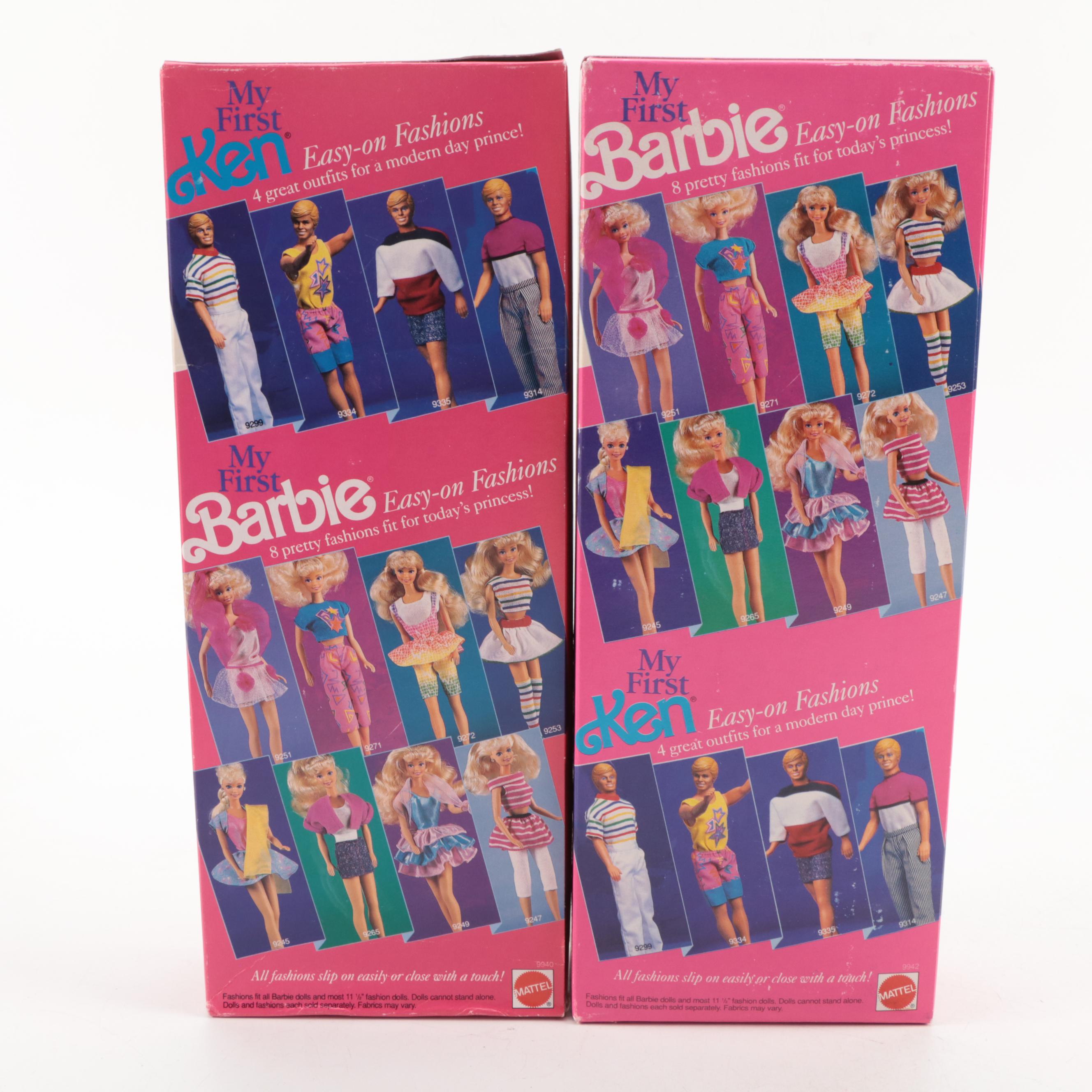 Mattel "My First Barbie" and "My First Ken" Dolls, Late 20th Century
