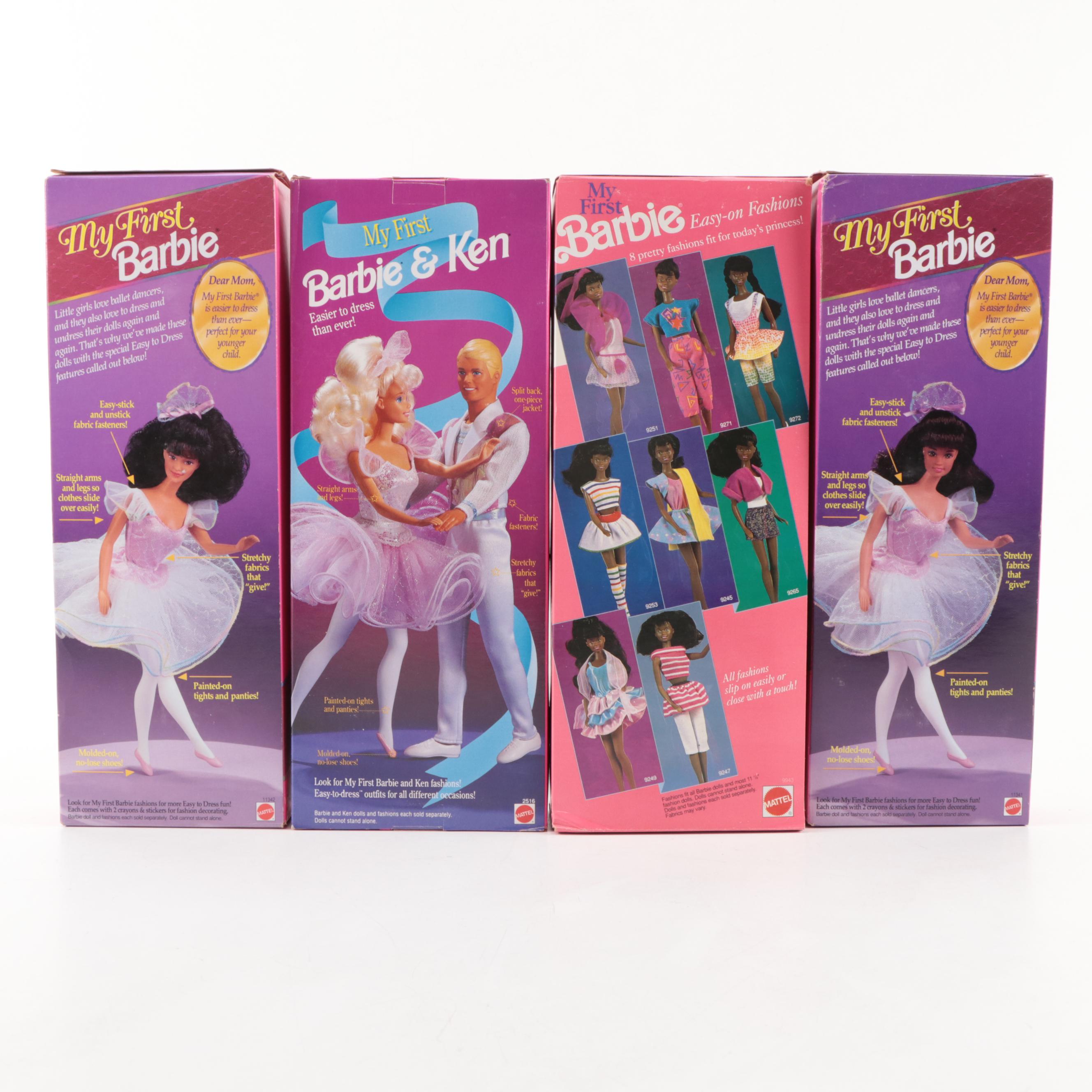 Mattel "My First Barbie" and "My First Ken" Dolls, Late 20th Century