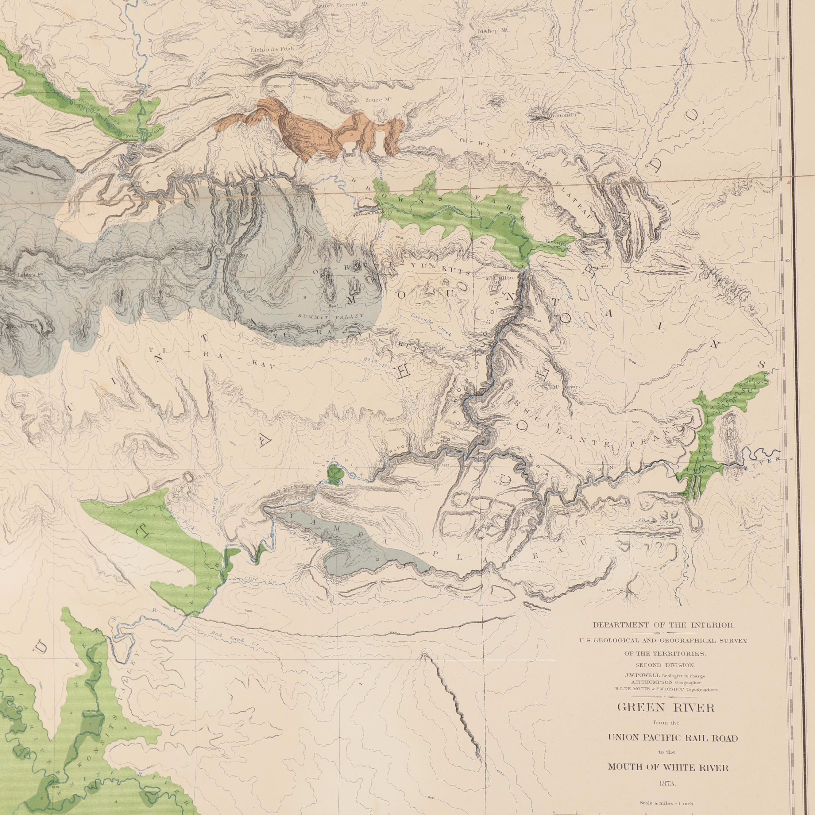 USGS "Atlas Accompanying the Report on the Geology Uinta Mountains," 1876