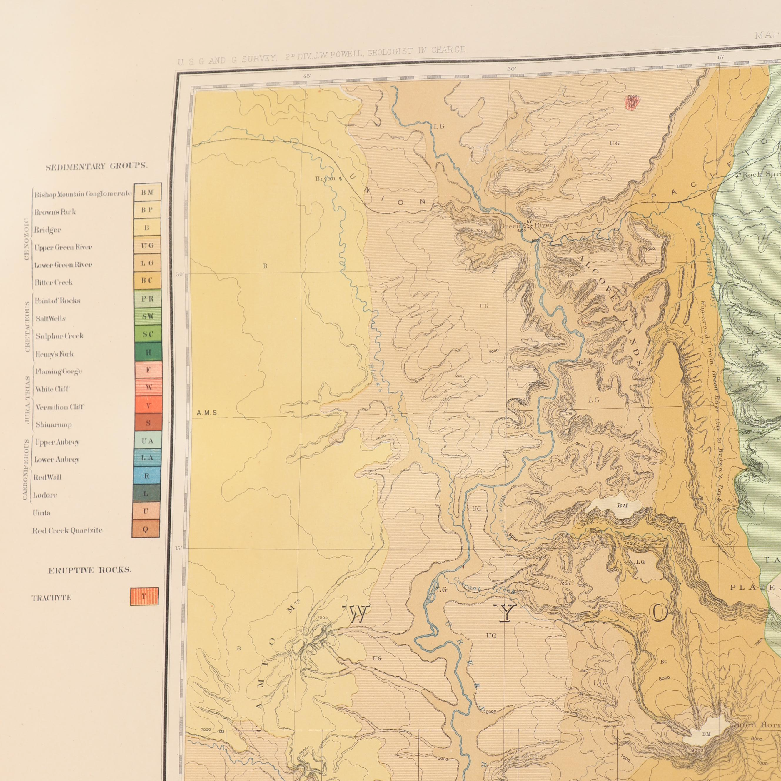 USGS "Atlas Accompanying the Report on the Geology Uinta Mountains," 1876