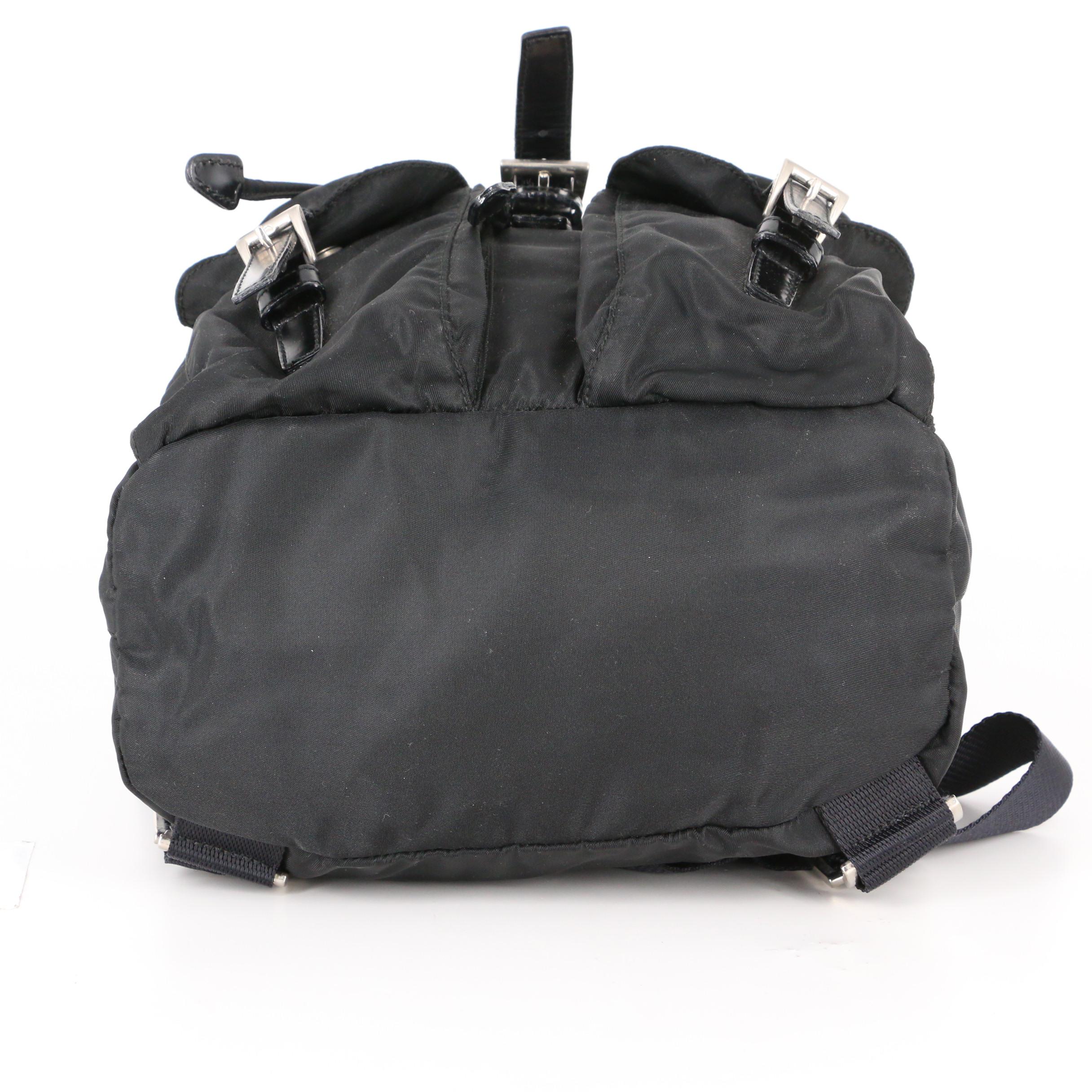 Prada Small Backpack in Black Tessuto Nylon and Leather