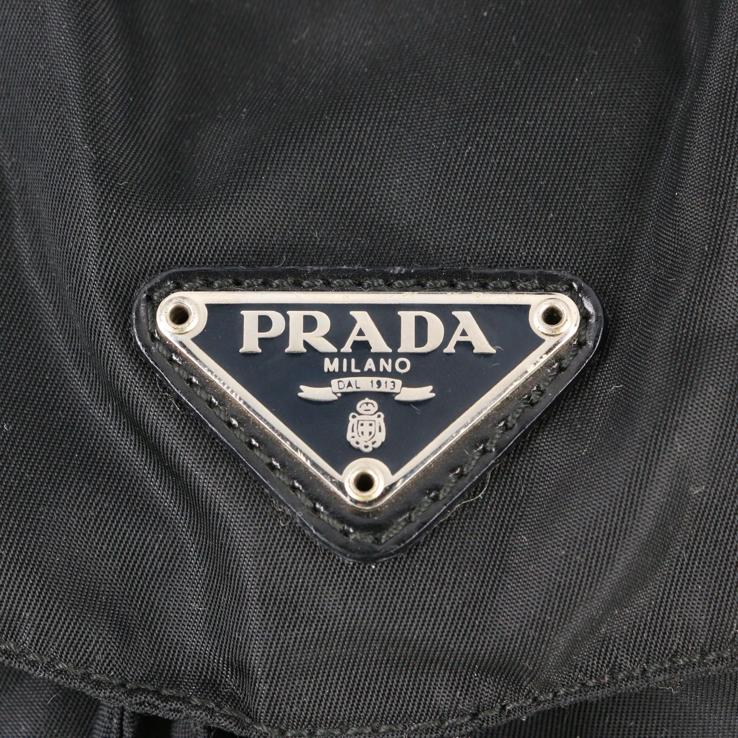 Prada Small Backpack in Black Tessuto Nylon and Leather