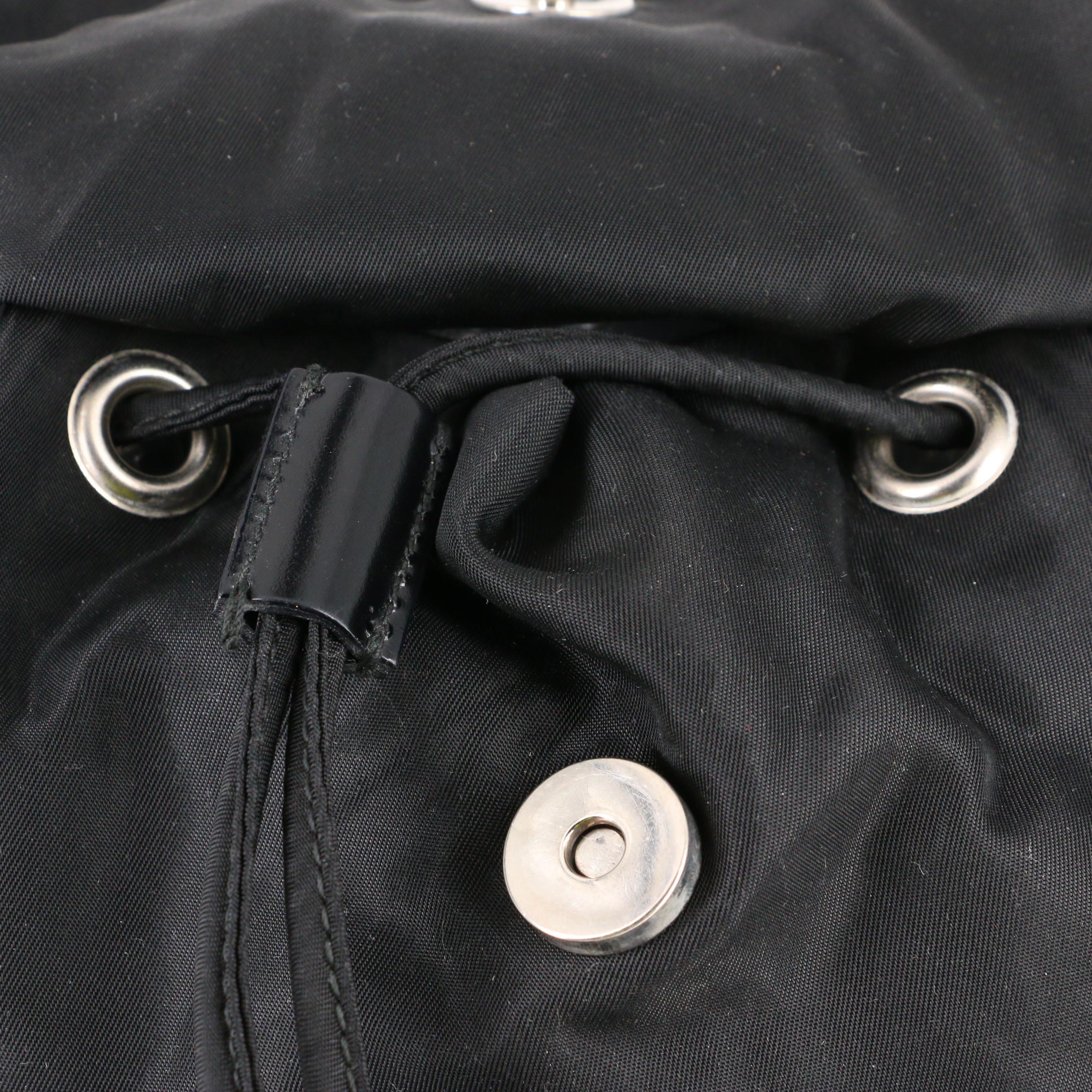 Prada Small Backpack in Black Tessuto Nylon and Leather