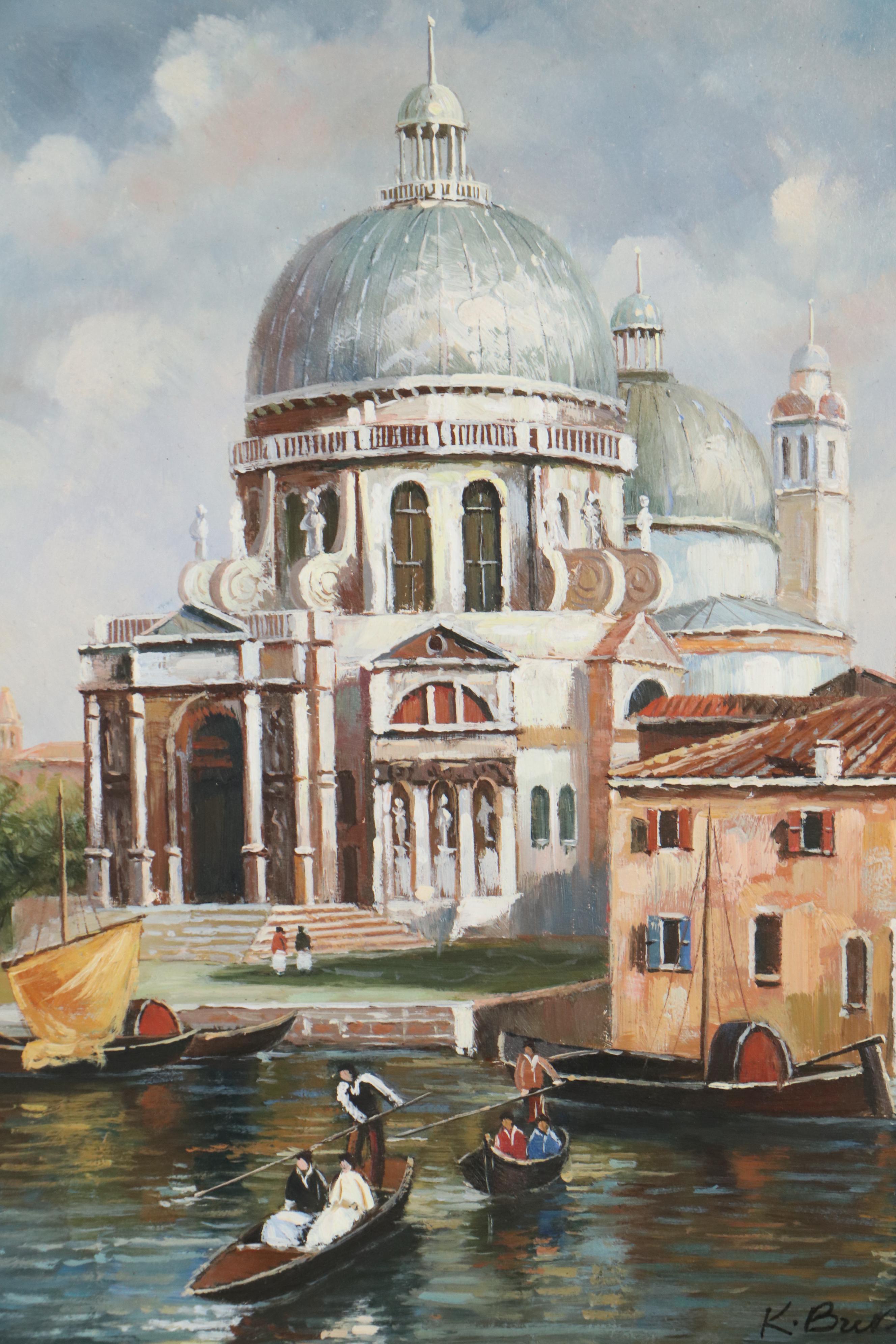 Venetian Scene of Santa Maria della Salute, Circa 2000