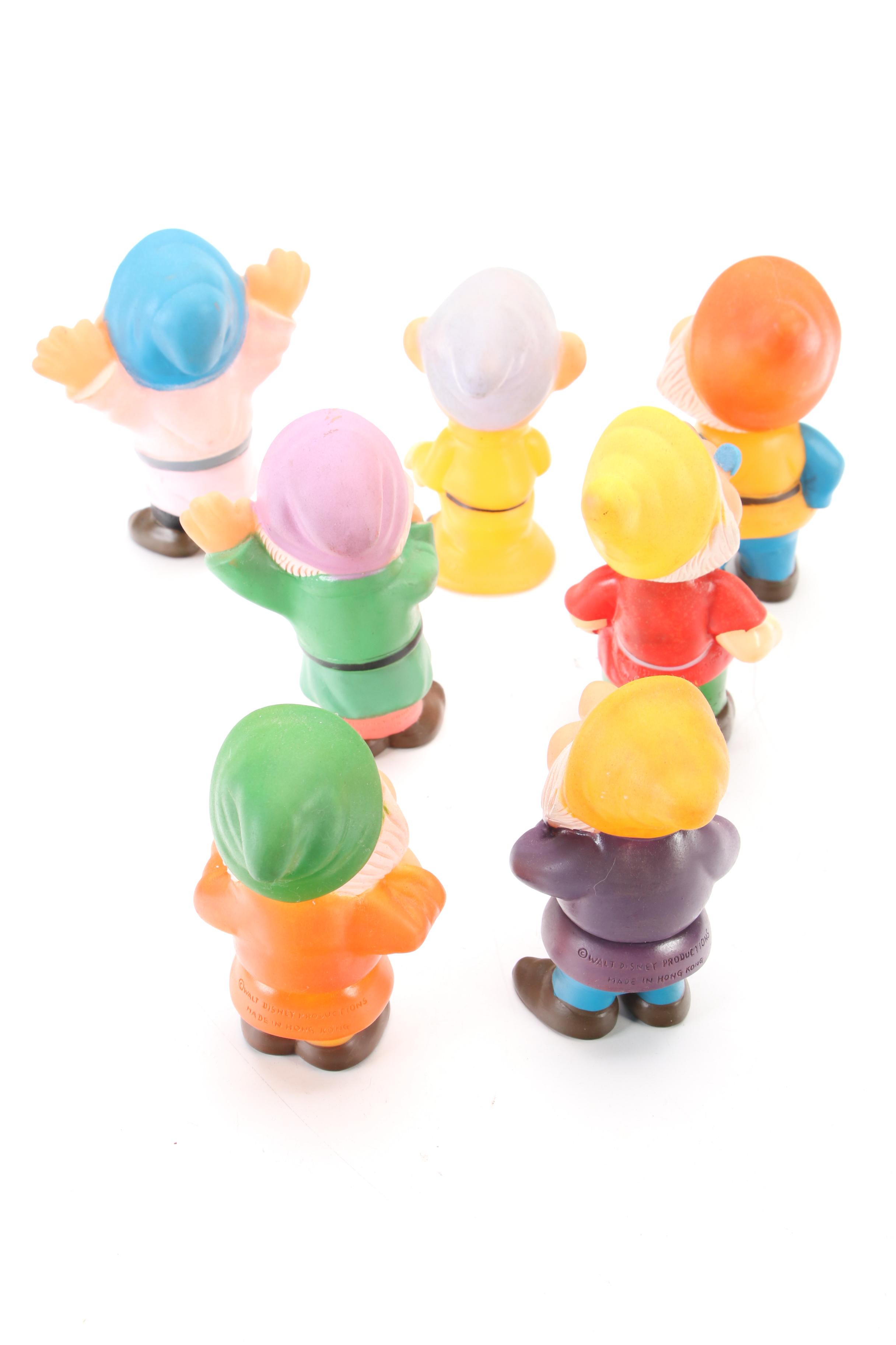 Walt Disney Productions Squeaky Rubber Seven Dwarfs, Mid-20th Century