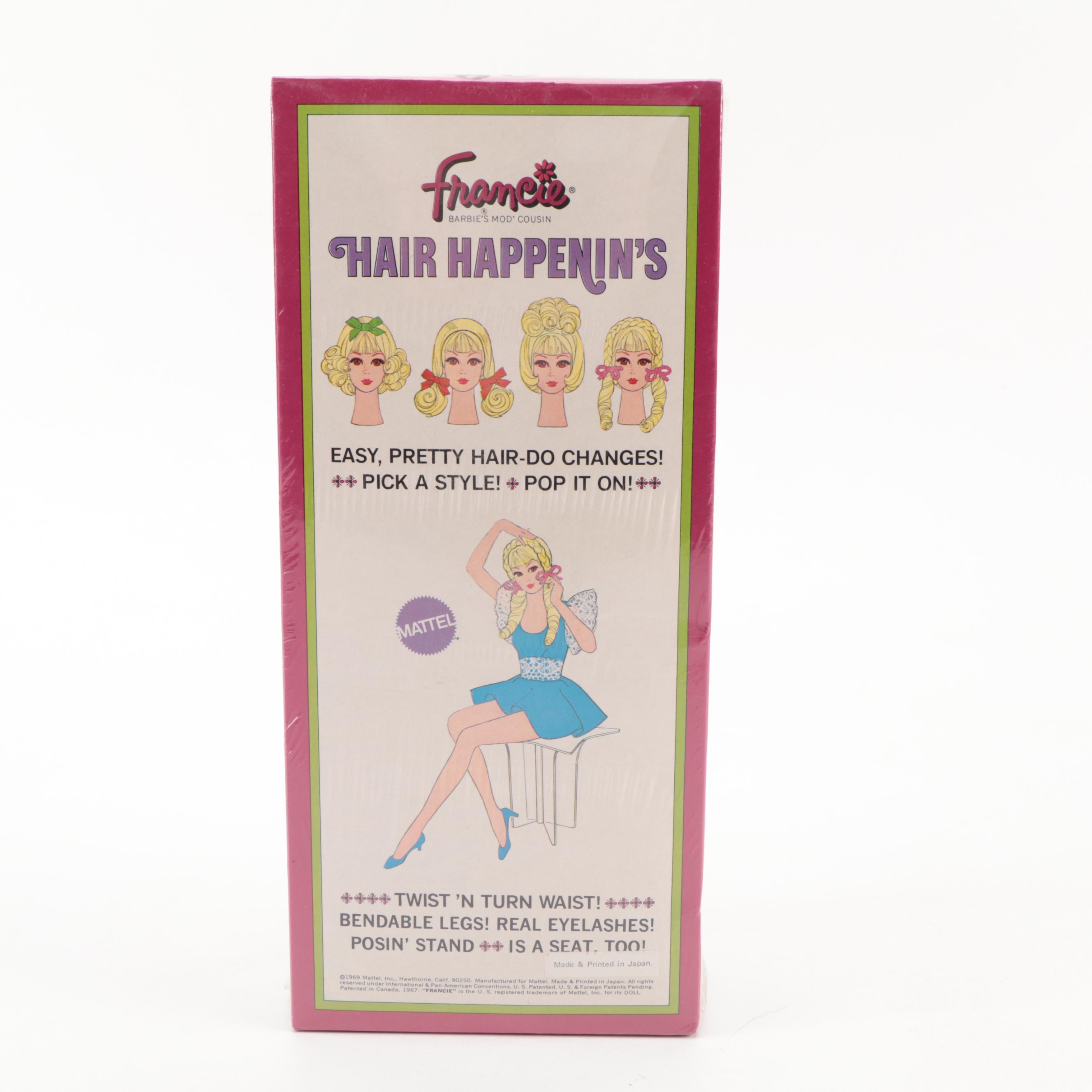 Mattel Francie Hair Happenin's and New Living Barbie Dolls