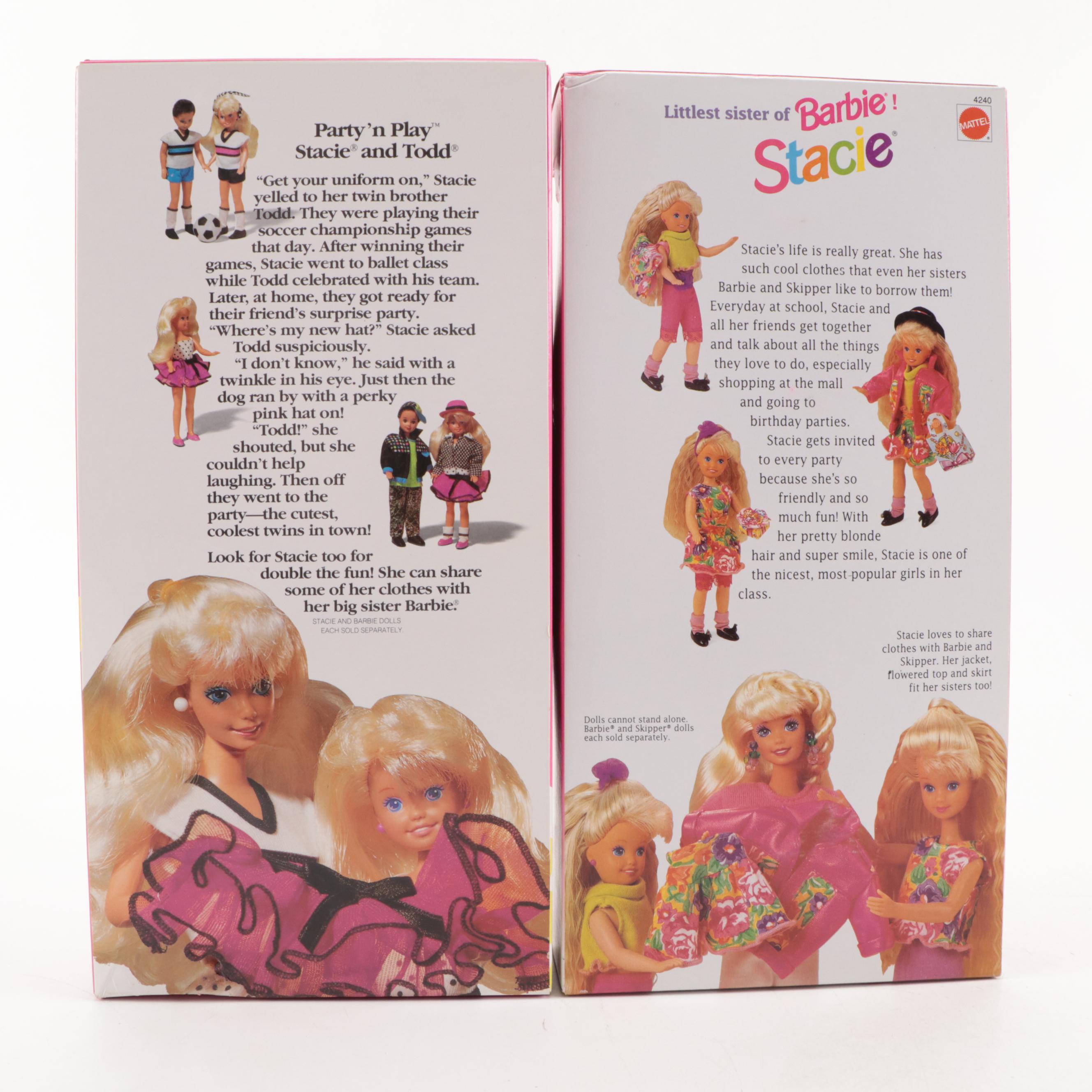 Mattel "Stacie," "Teen Fun Skipper," and "Todd" Dolls