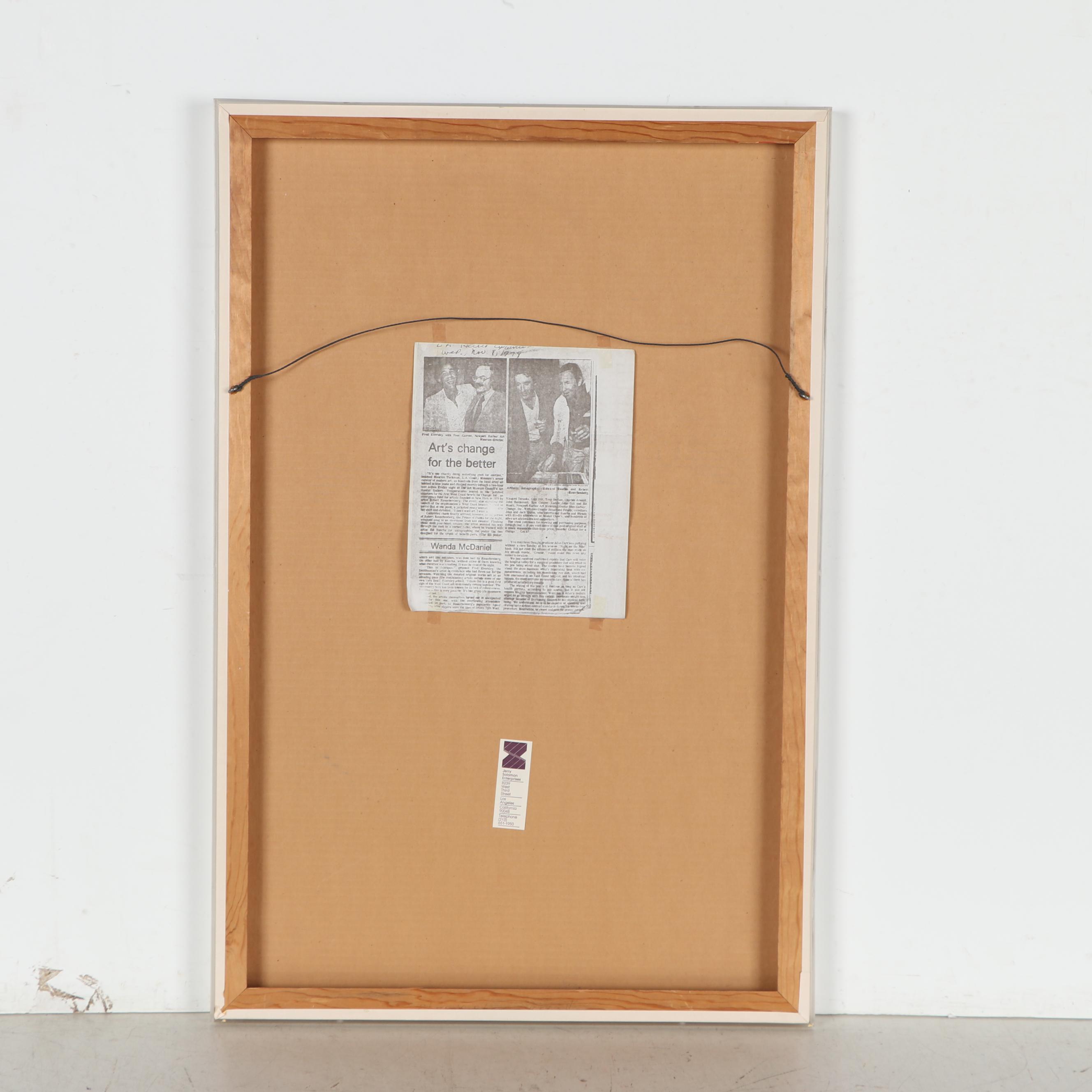 Robert Rauschenberg and Ed Ruscha Benefit Poster for Change, Inc.