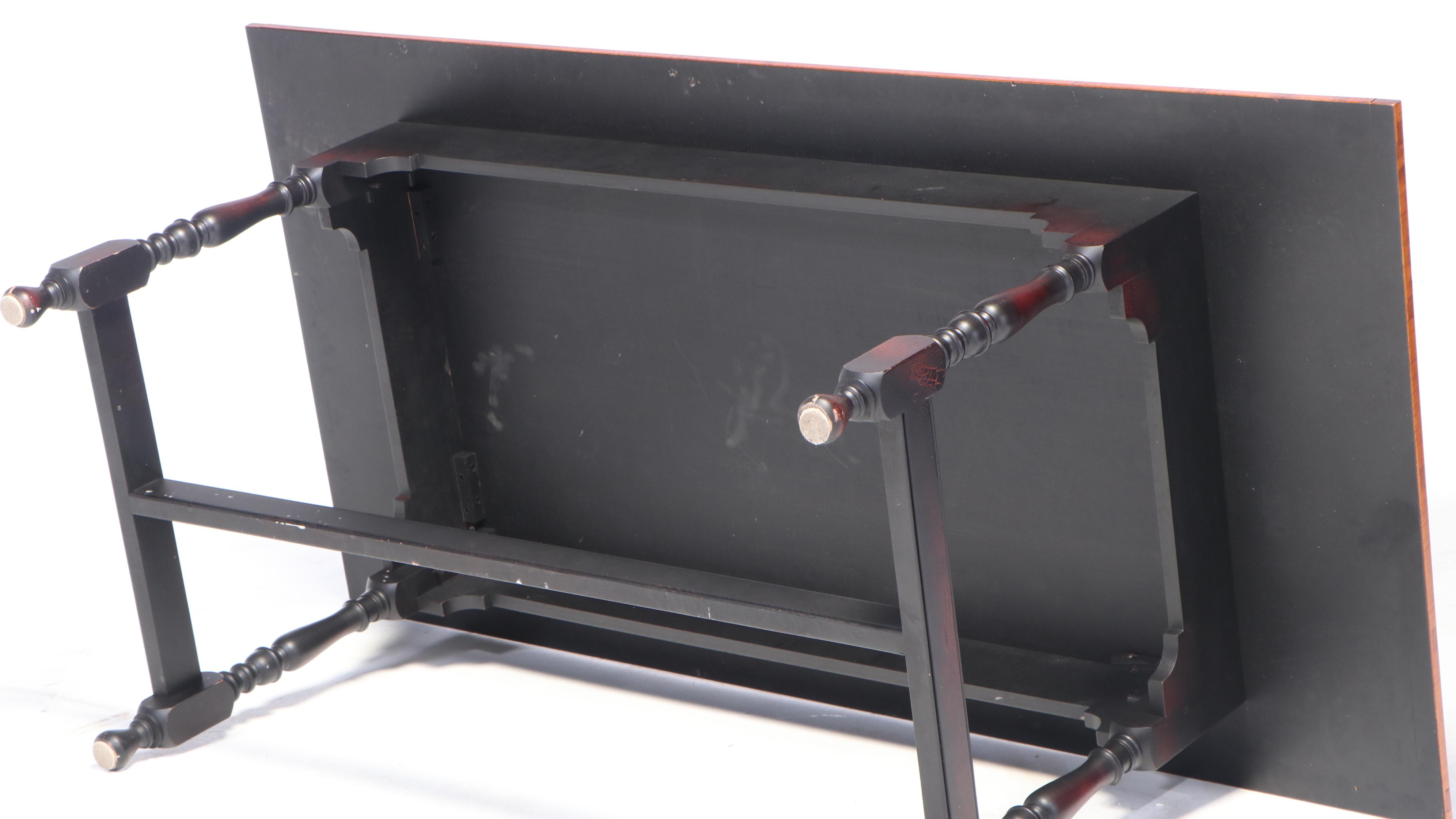 D.R. Dimes American Primitive Style Tiger Maple and Ebonized Windsor Dining Set