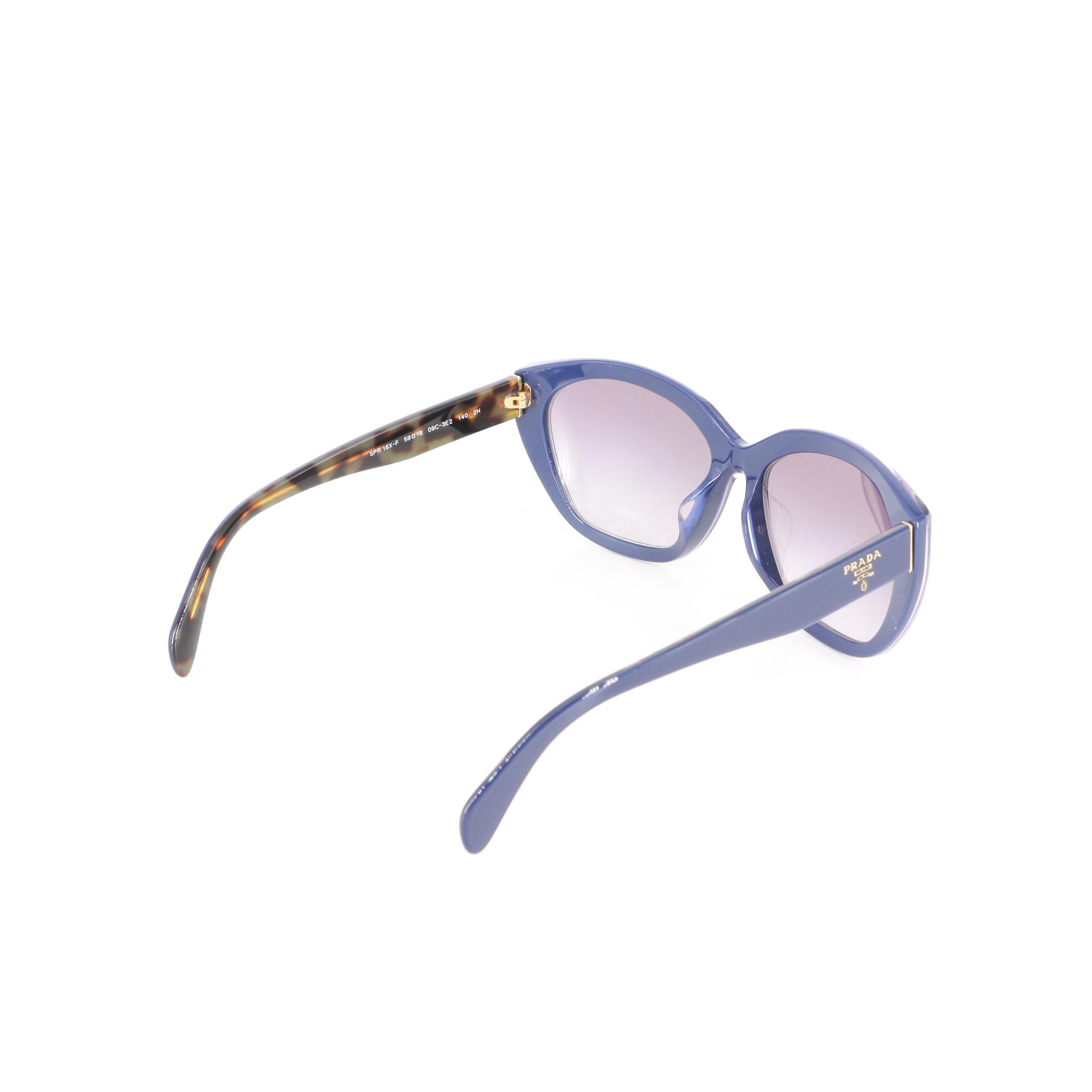 Prada SPR 16X-F Round Sunglasses with Case and Box