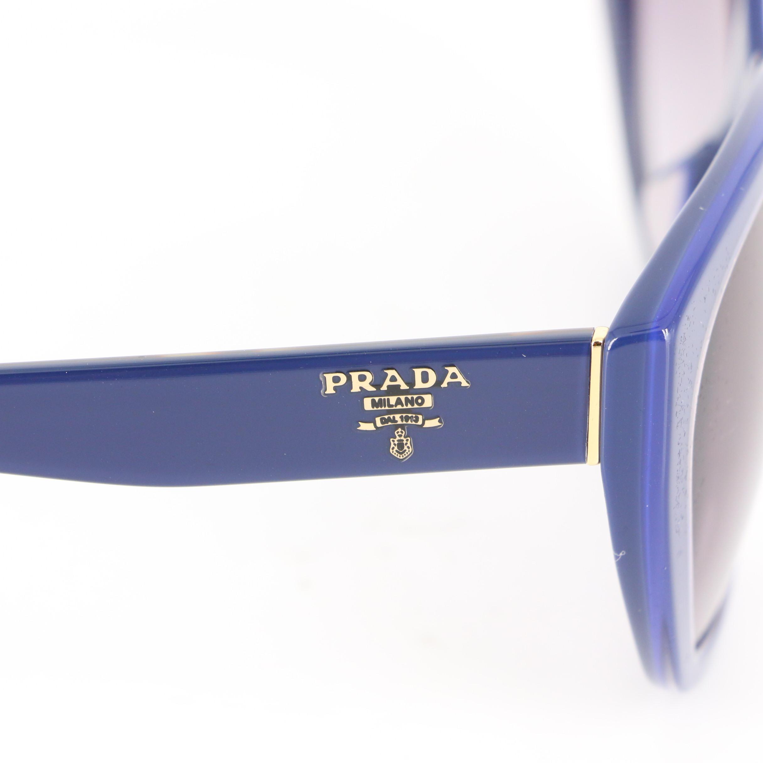 Prada SPR 16X-F Round Sunglasses with Case and Box