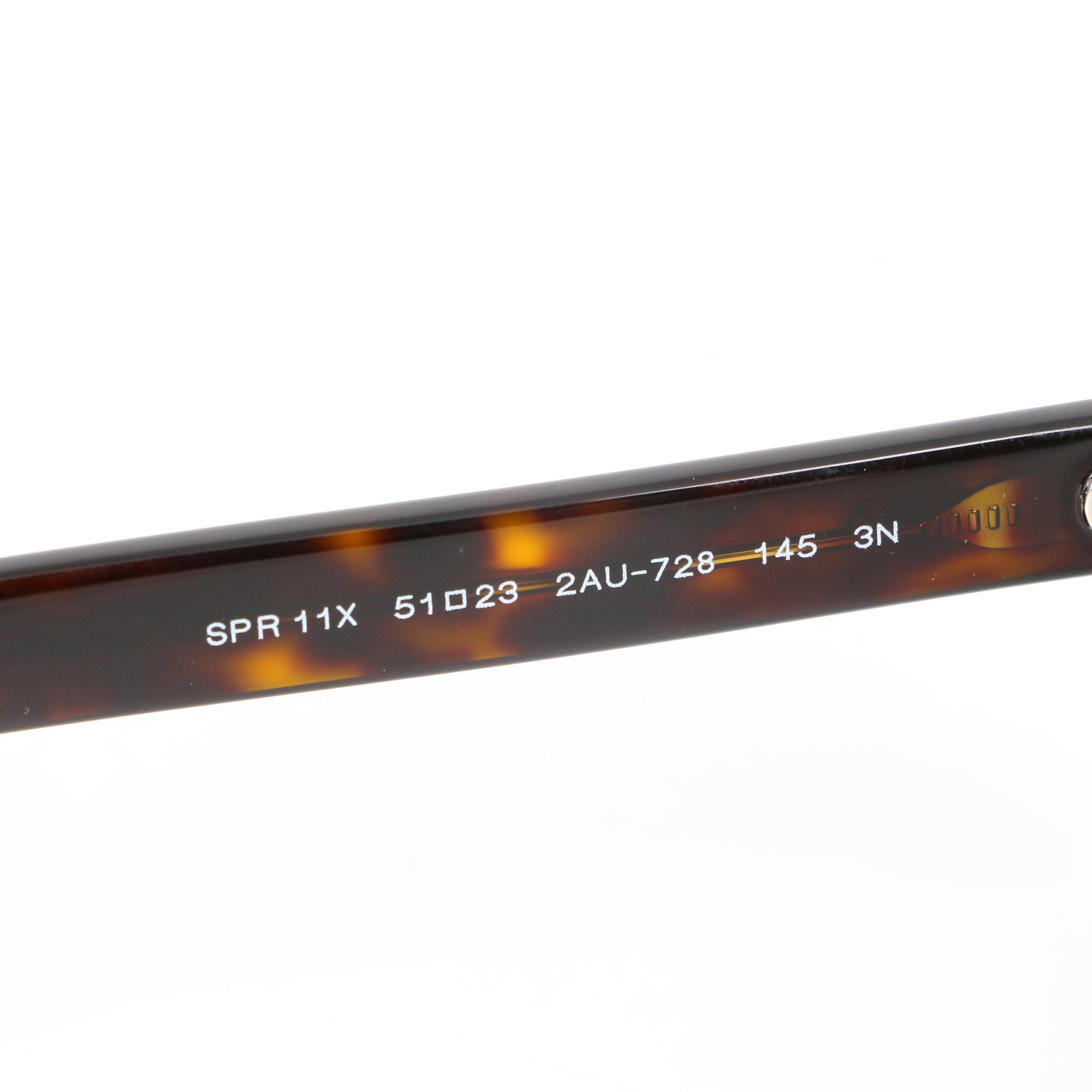 Prada SPR 11X Rectangular Sunglasses in Tortoise with Case