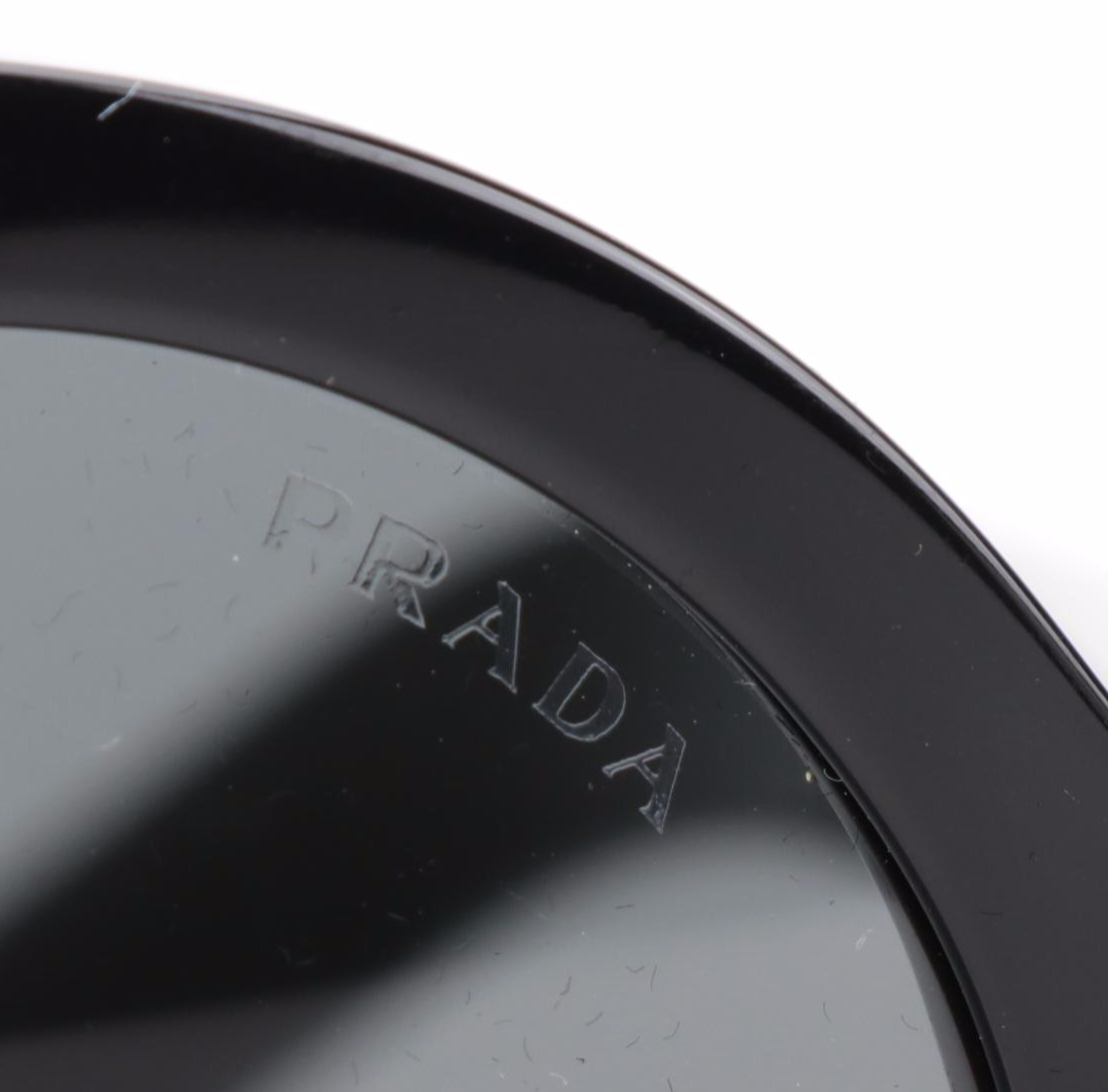 Prada SPR 10X Geometric Black Sunglasses with Case