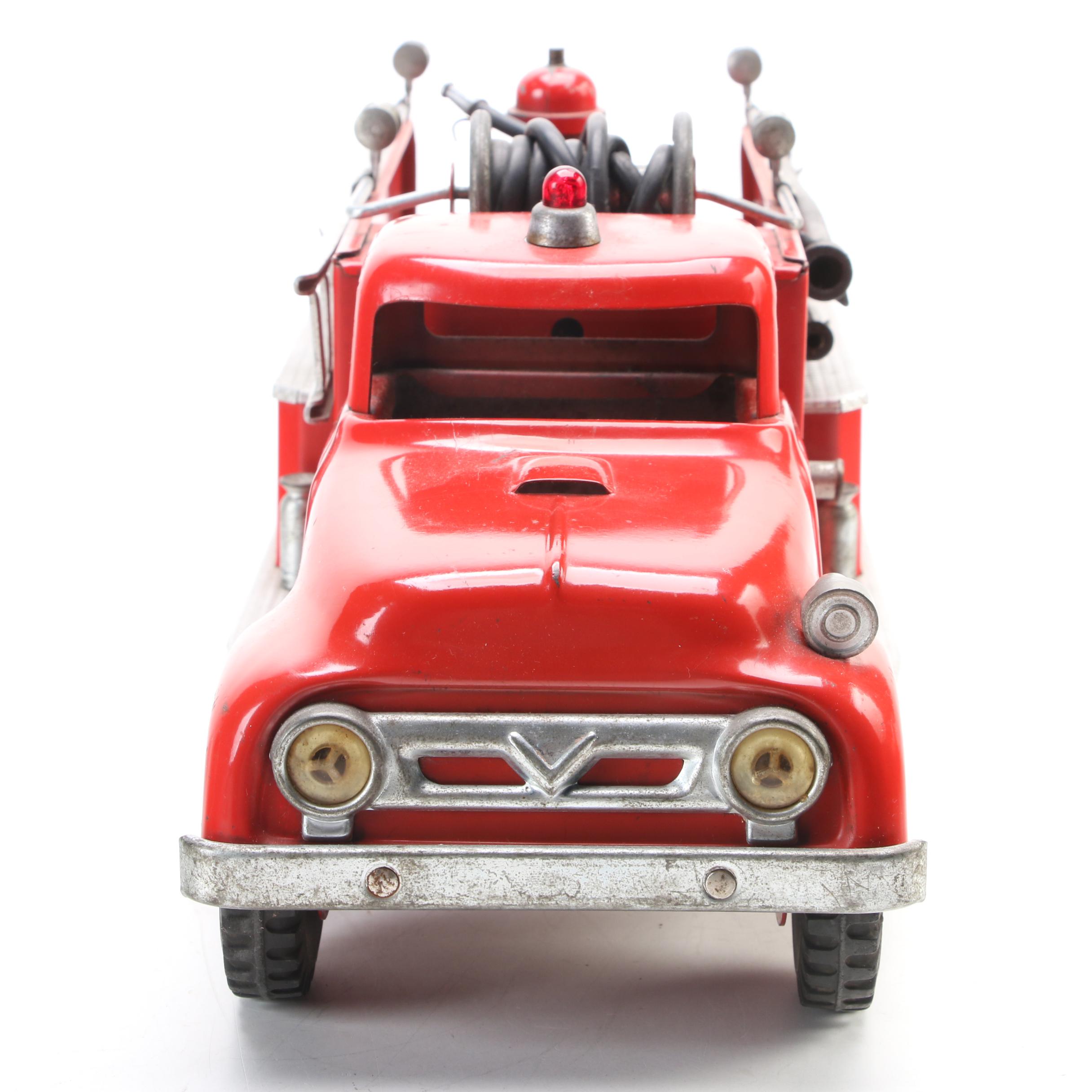 Tonka Toys No. 5 Fire Truck Pressed Steel Toy, 1950s