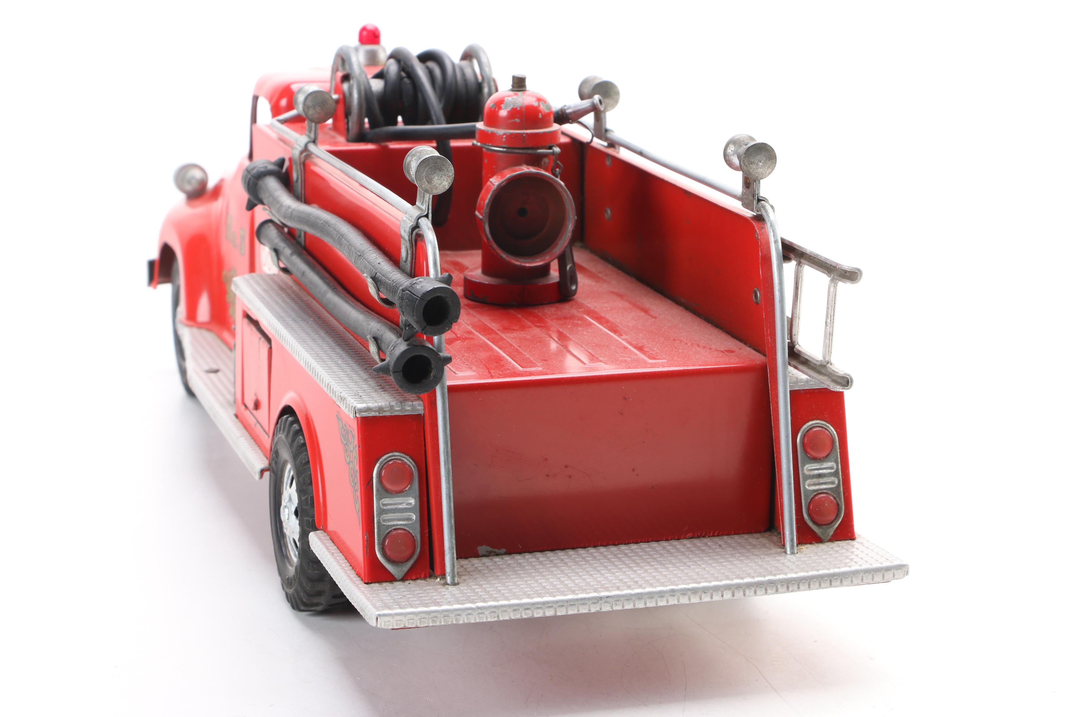 Tonka Toys No. 5 Fire Truck Pressed Steel Toy, 1950s