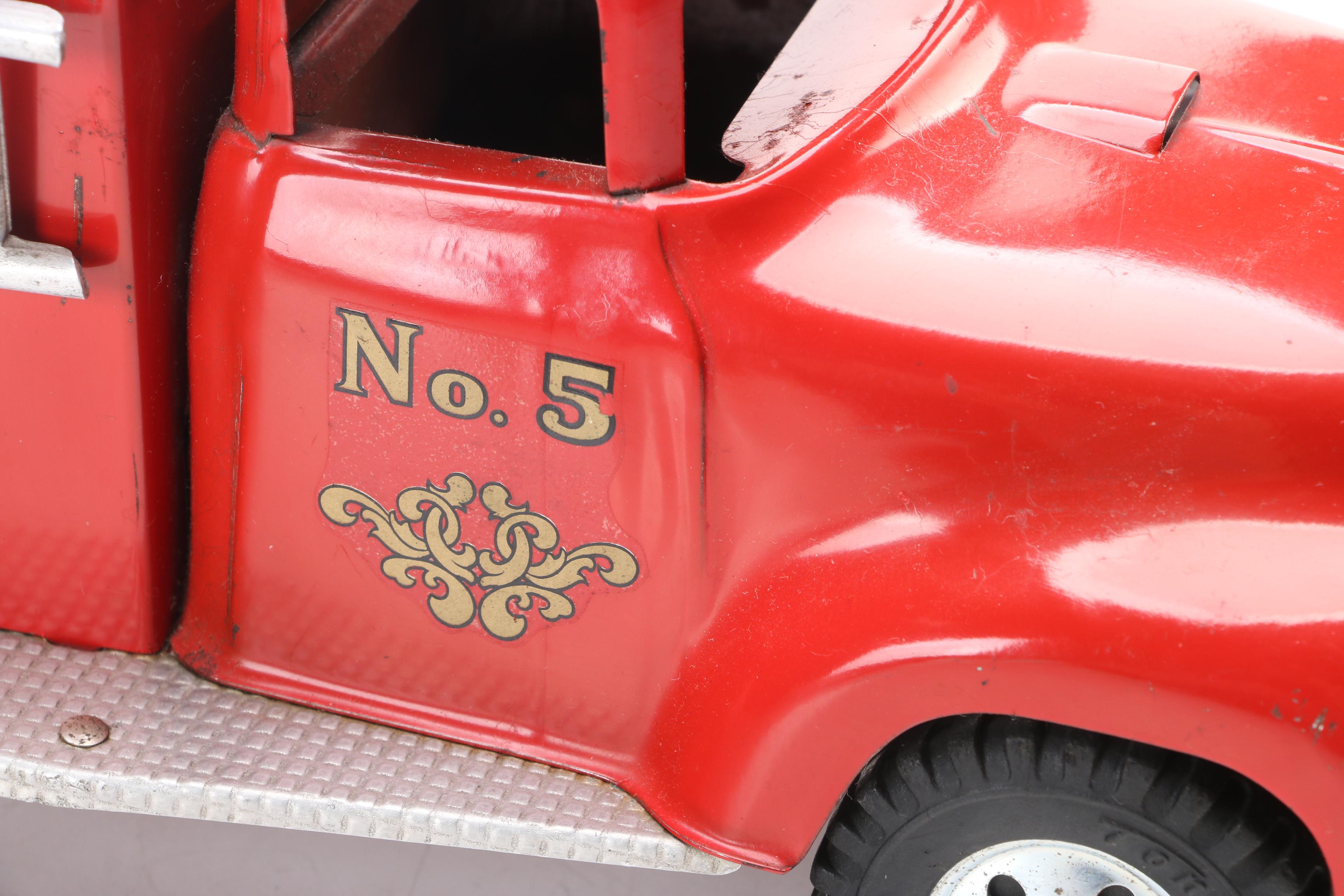 Tonka Toys No. 5 Fire Truck Pressed Steel Toy, 1950s