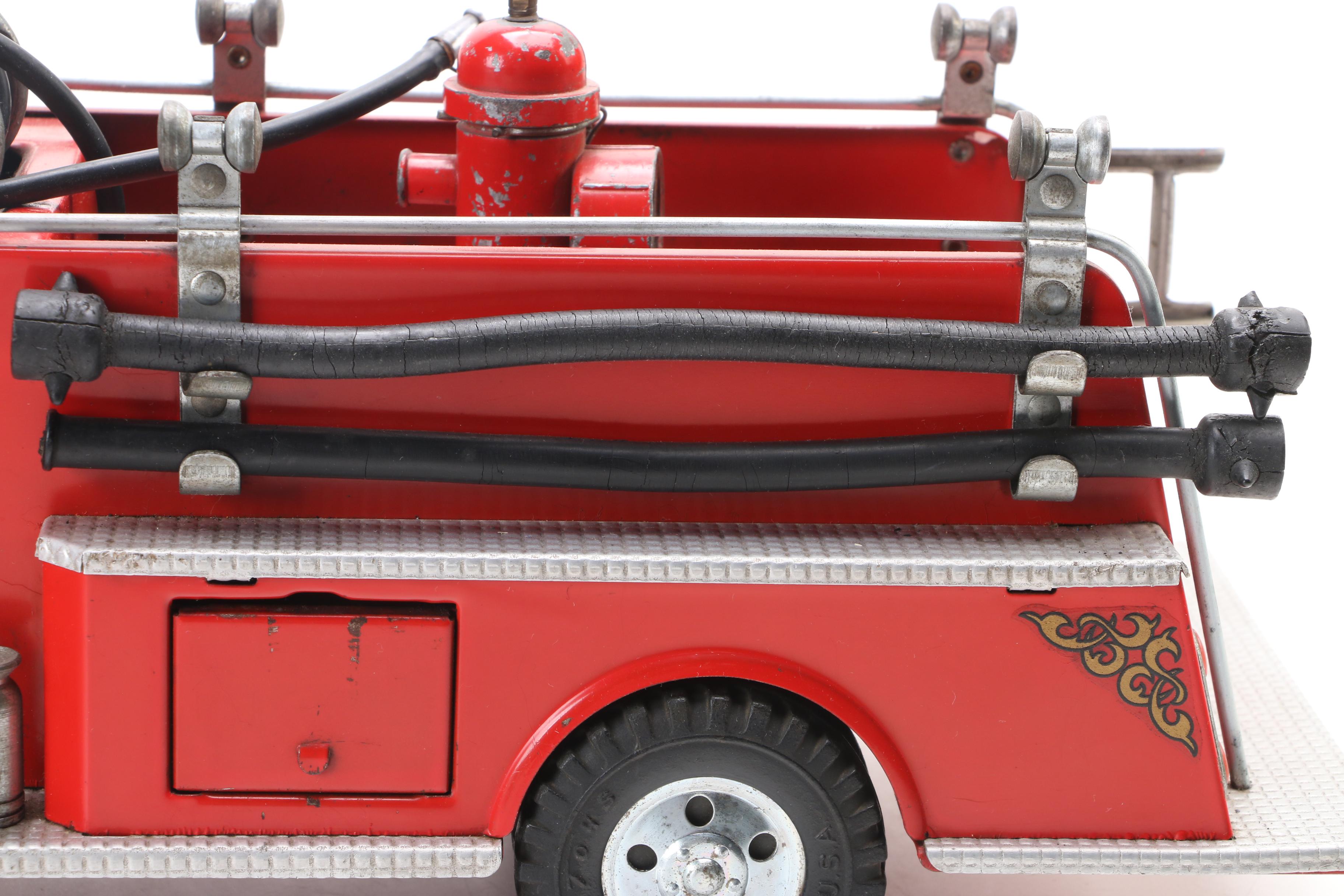 Tonka Toys No. 5 Fire Truck Pressed Steel Toy, 1950s