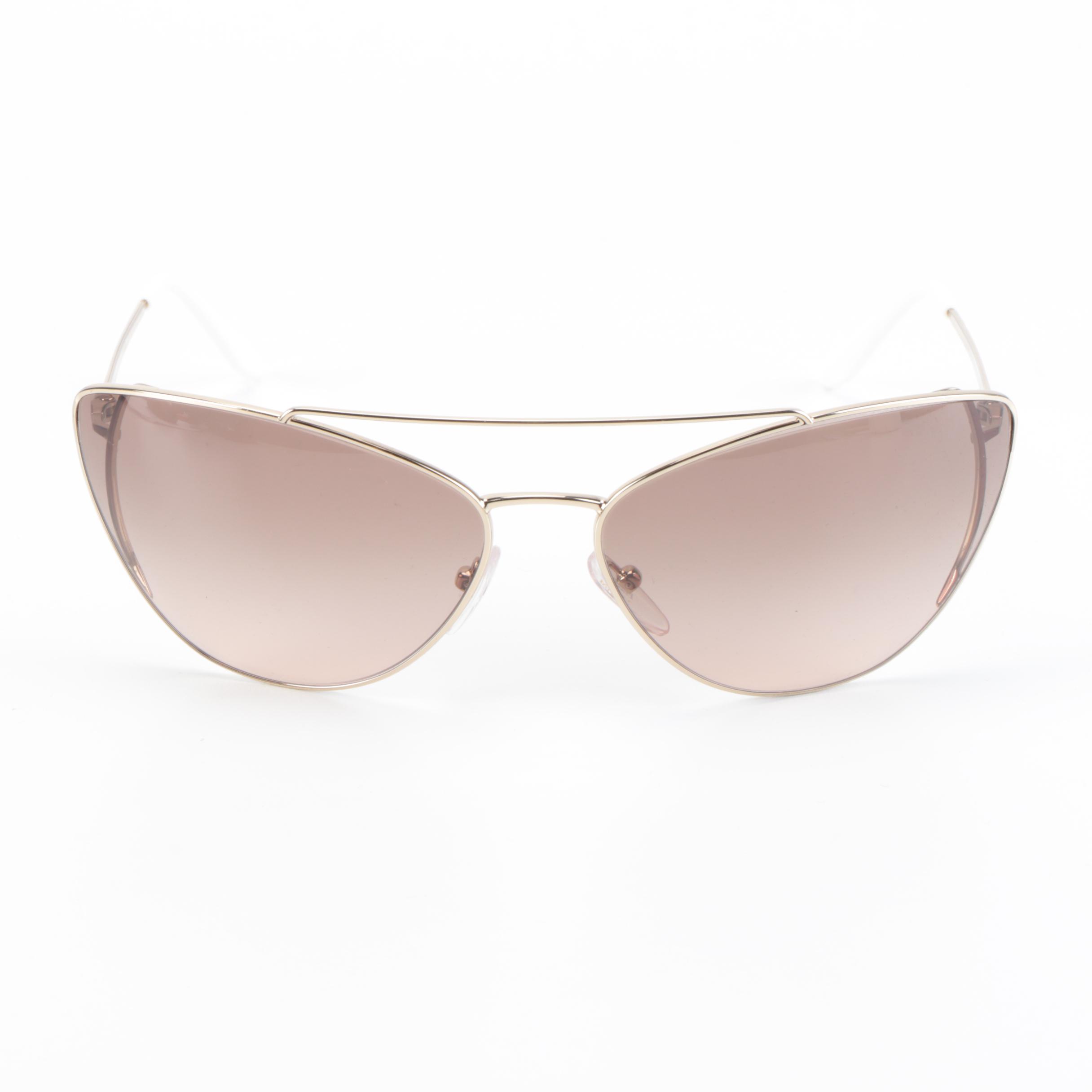 Prada SPR65V Modified Cat Eye Sunglasses with Case