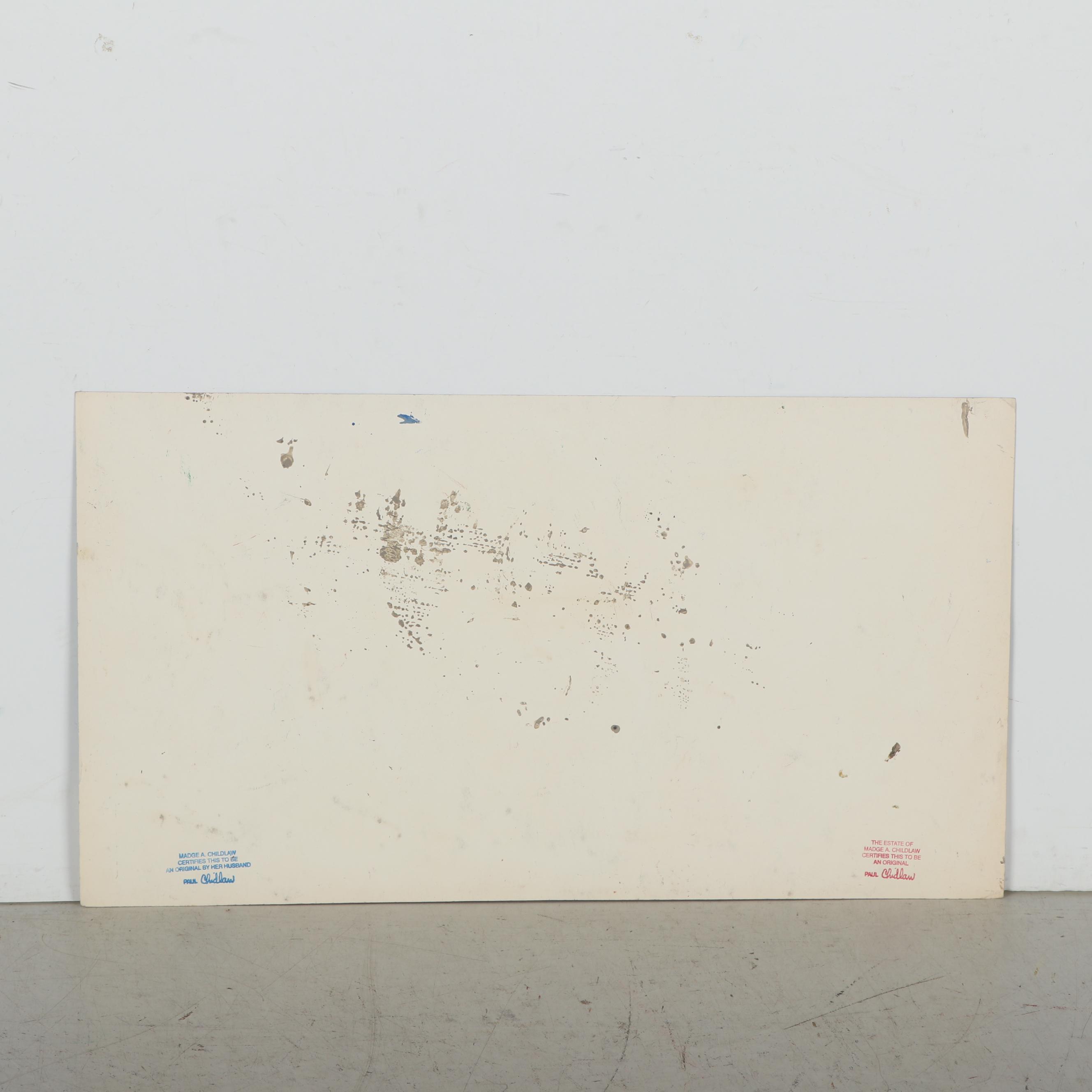 Paul Chidlaw Abstract Oil Painting