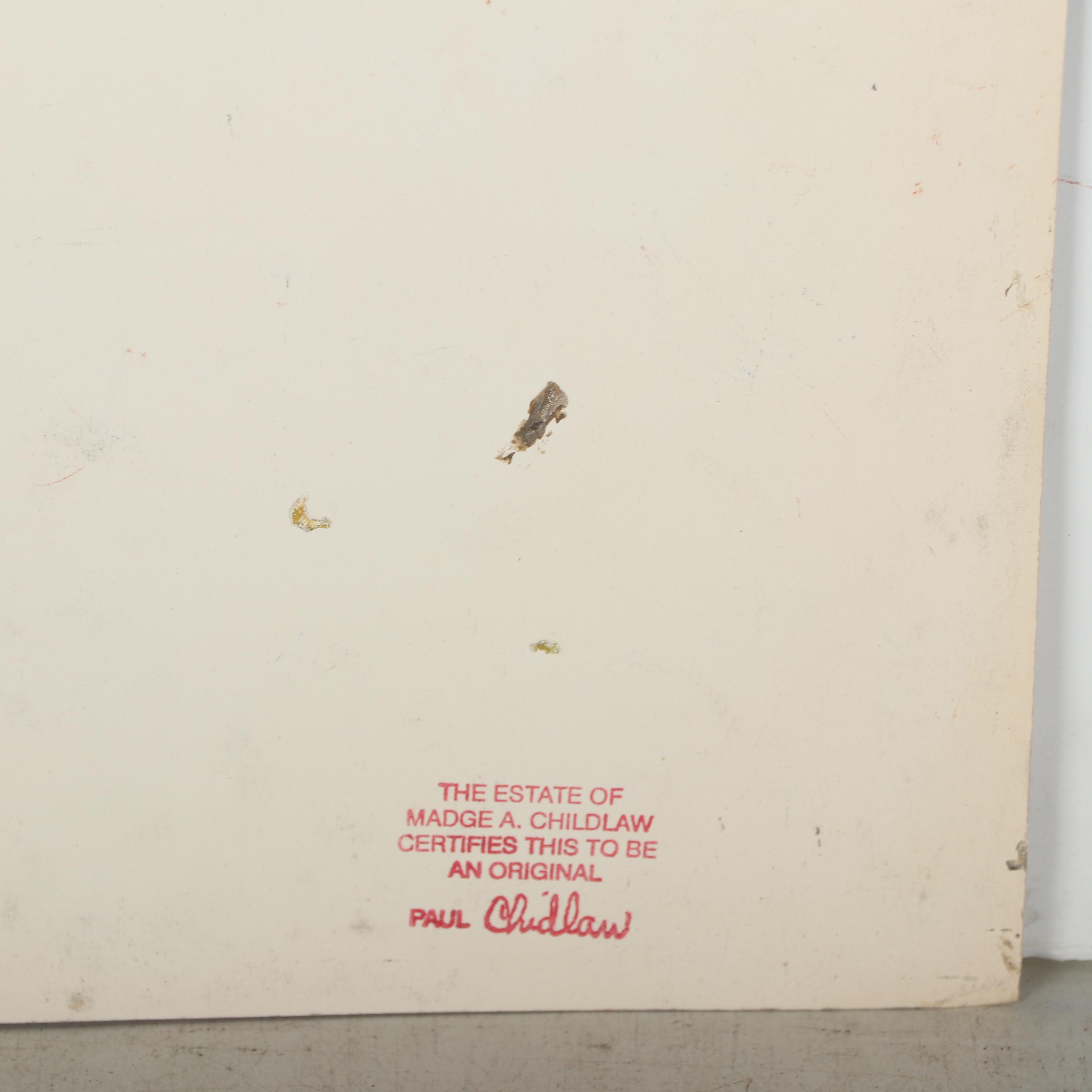 Paul Chidlaw Abstract Oil Painting