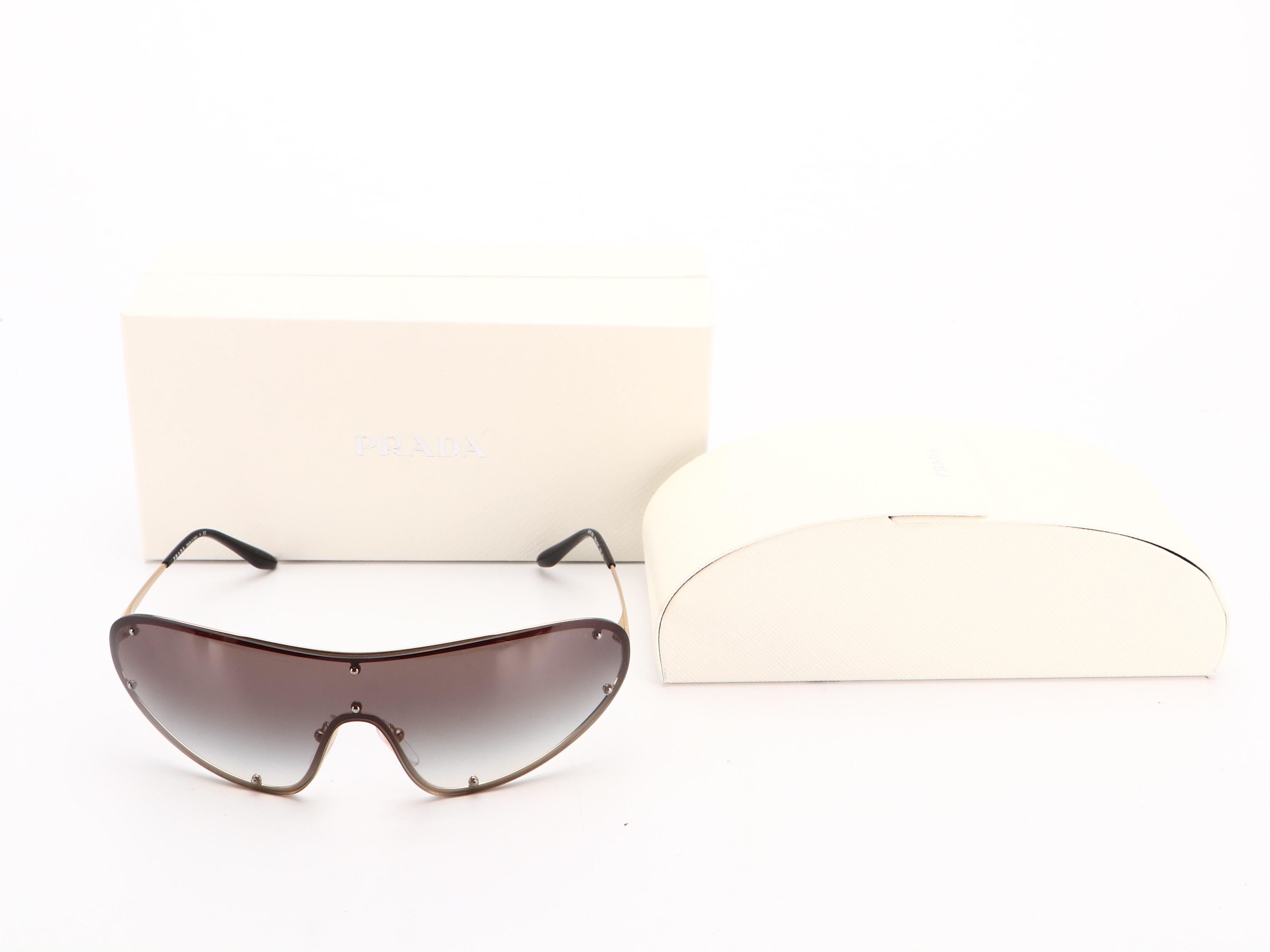 Prada SPR 73V Shield Sunglasses with Case and Box