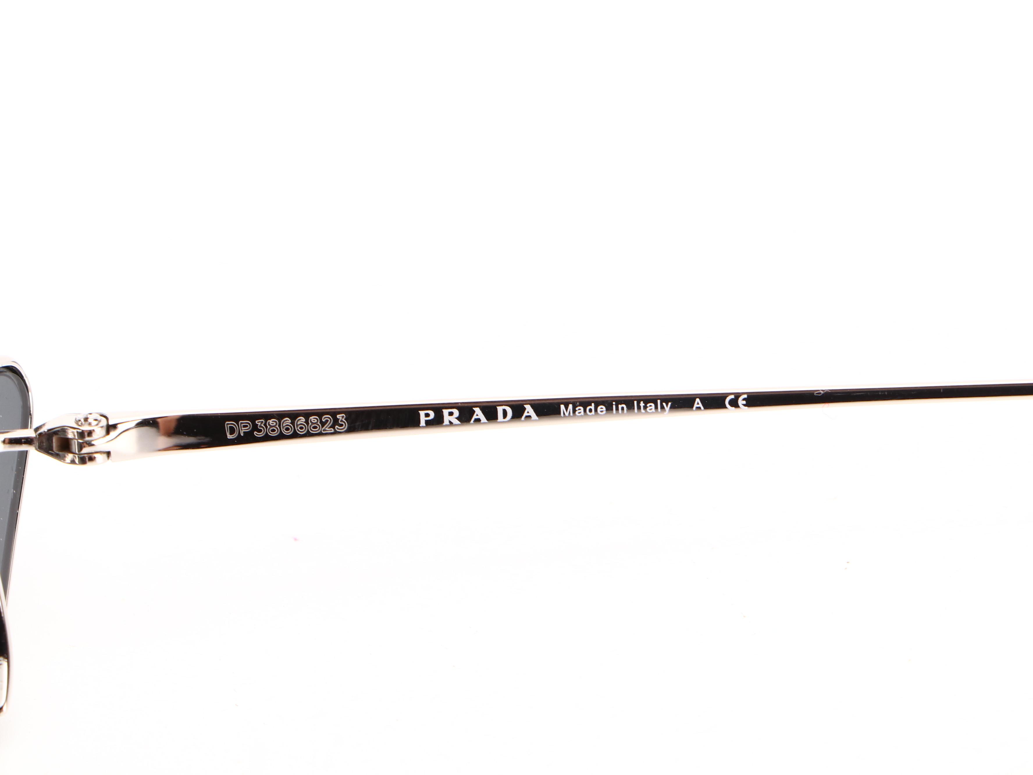 Prada SPR63U Avant Garde Cat Eye Sunglasses with Case, Slip Case, and Box