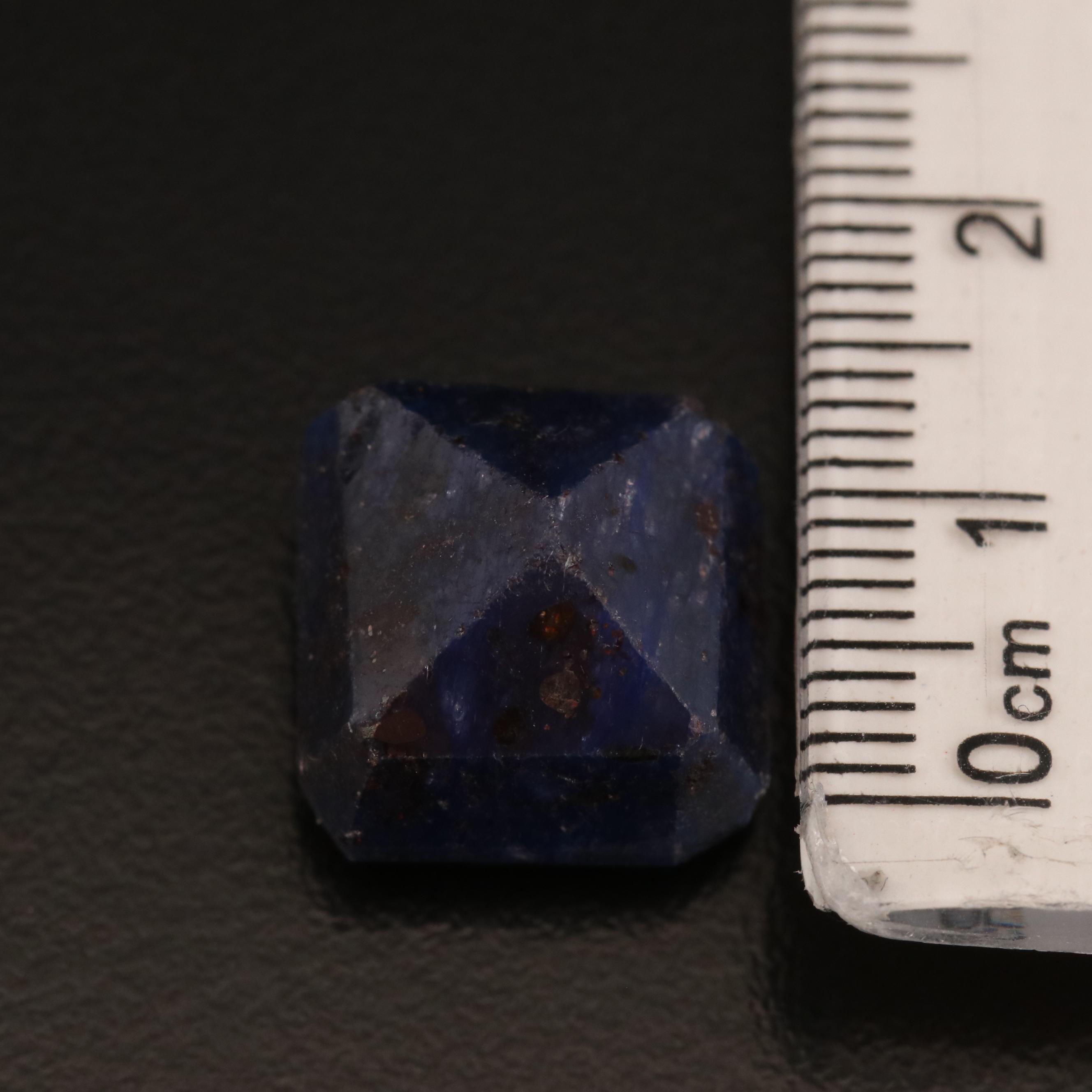 Loose Square Faceted Corundum