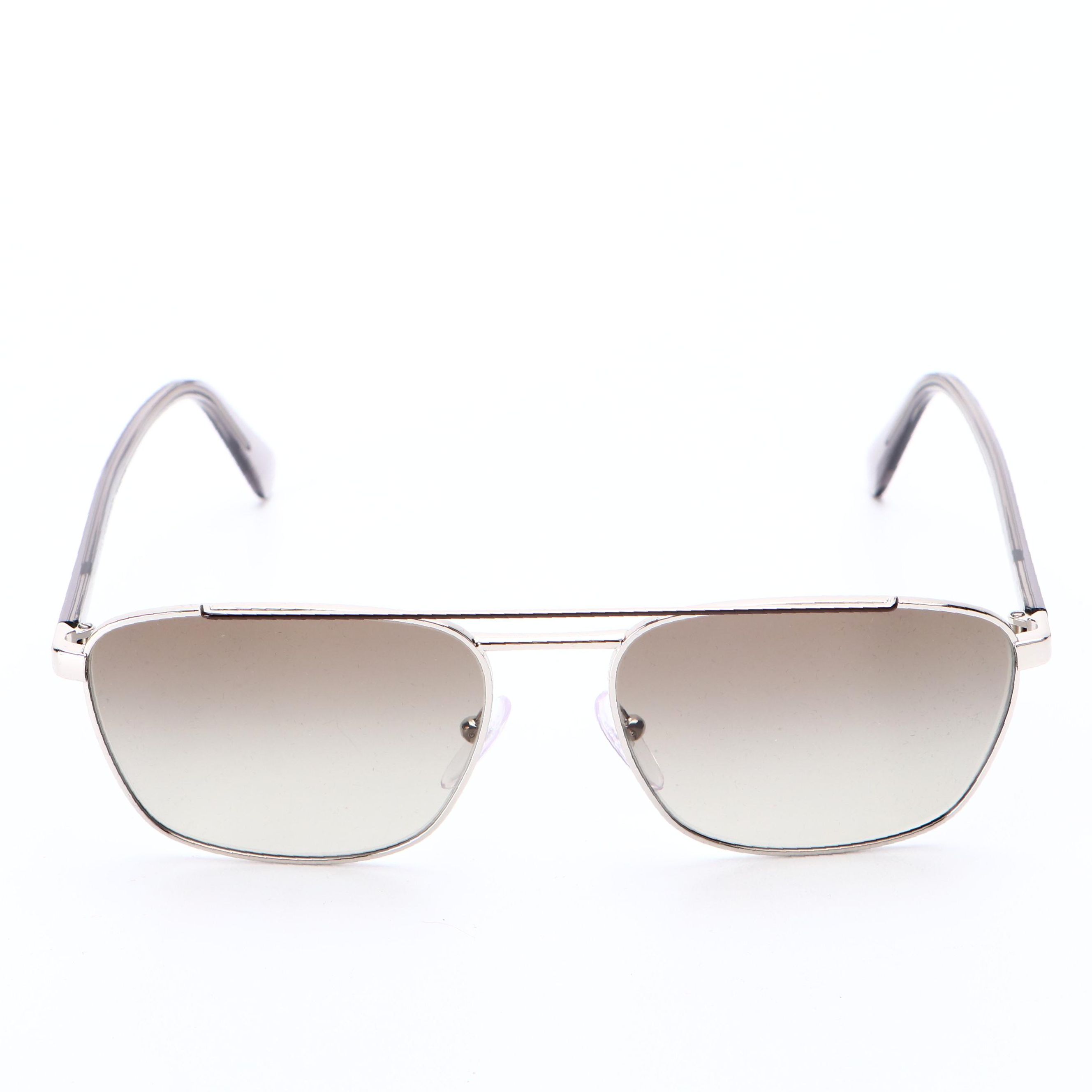 Prada  SPR61U Aviator Metal Frame and Grey-Green Gradient Lens Sunglasses