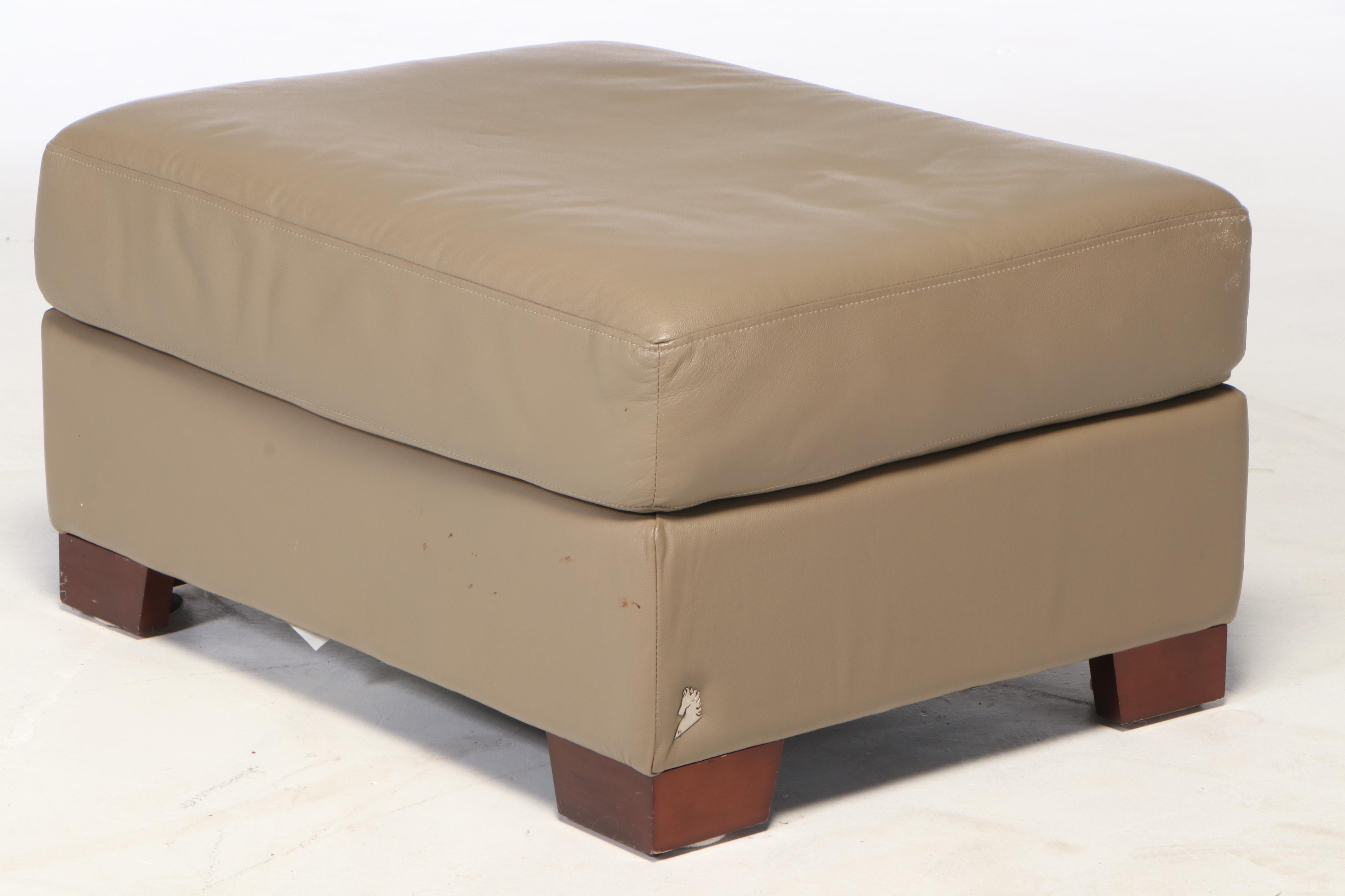 Preston Hill Ltd. Leather Club Chair and Ottoman