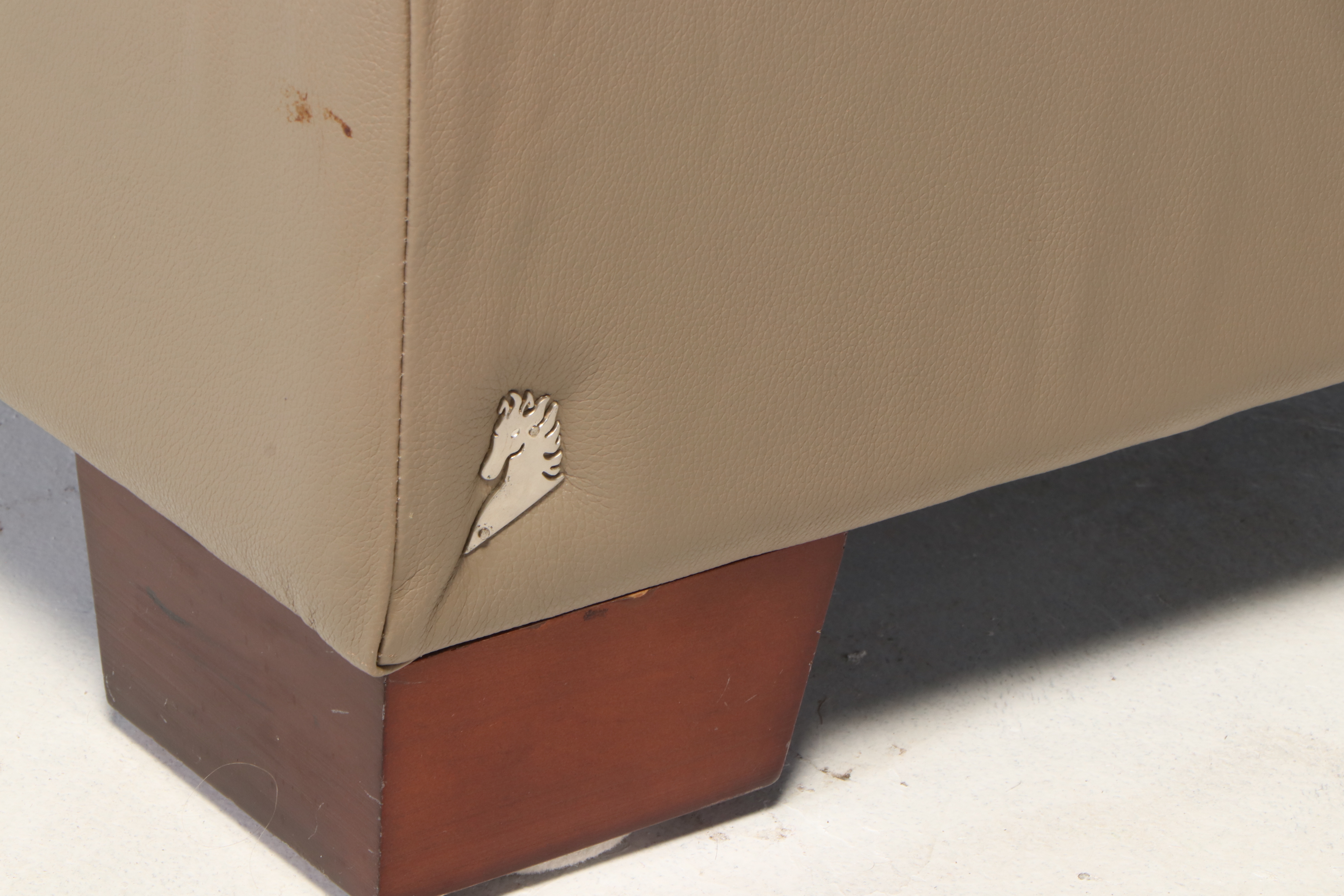 Preston Hill Ltd. Leather Club Chair and Ottoman