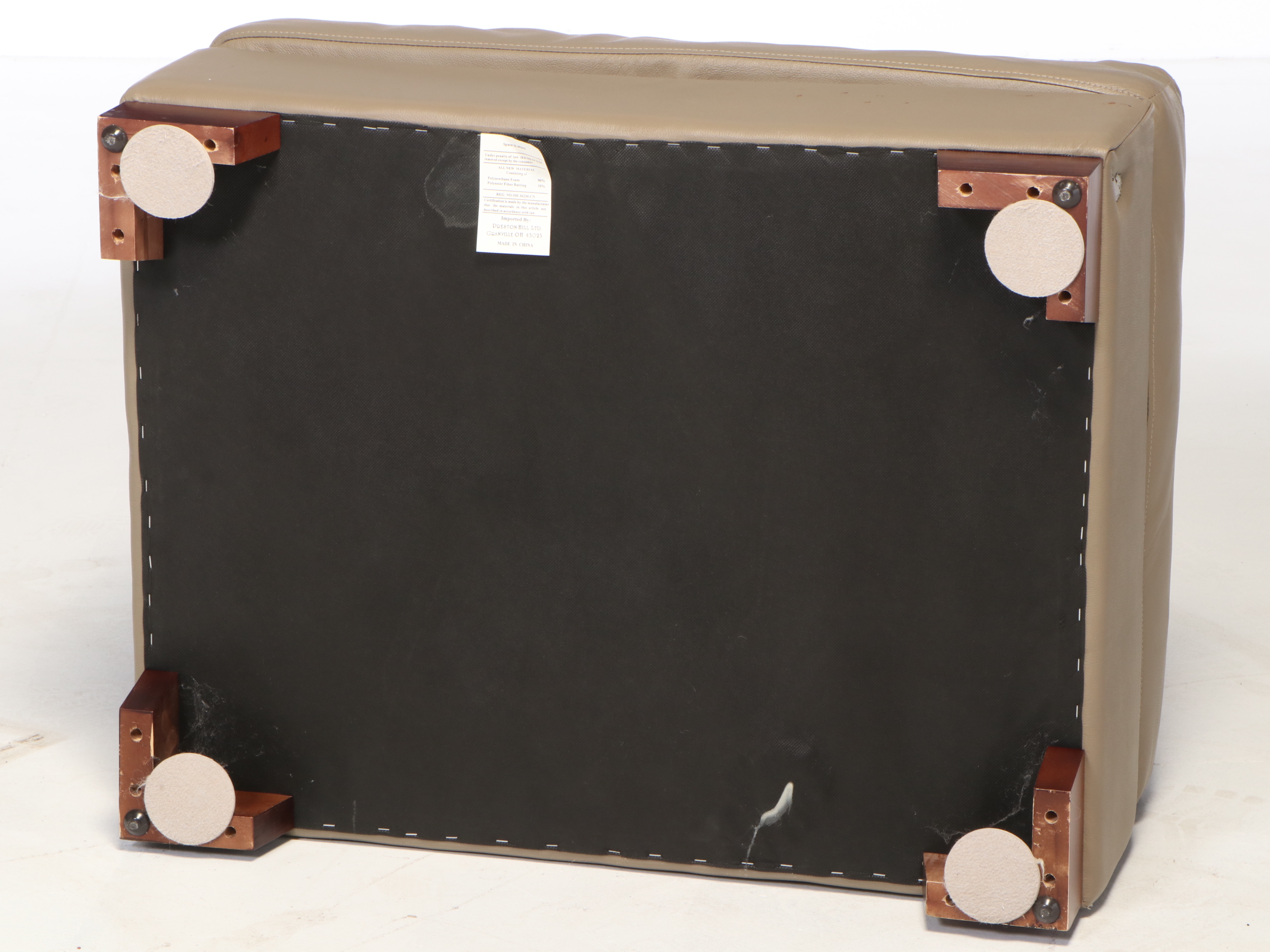 Preston Hill Ltd. Leather Club Chair and Ottoman