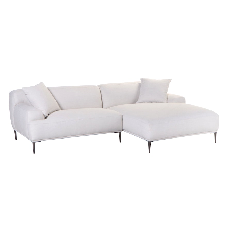 Article. Cream Upholstered Sectional Sofa