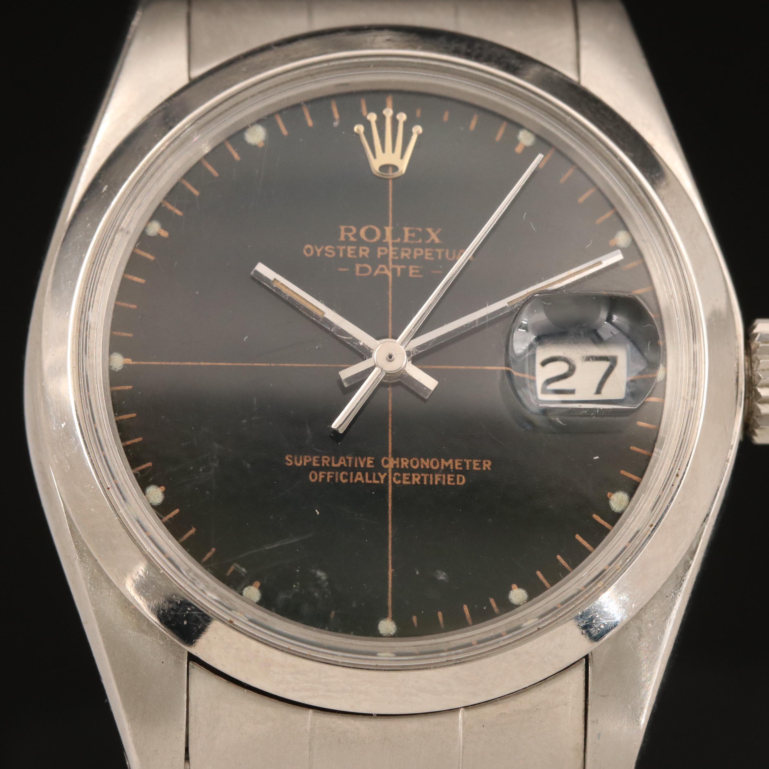 1978 Rolex Oyster Perpetual Date Crosshair Dial Watch