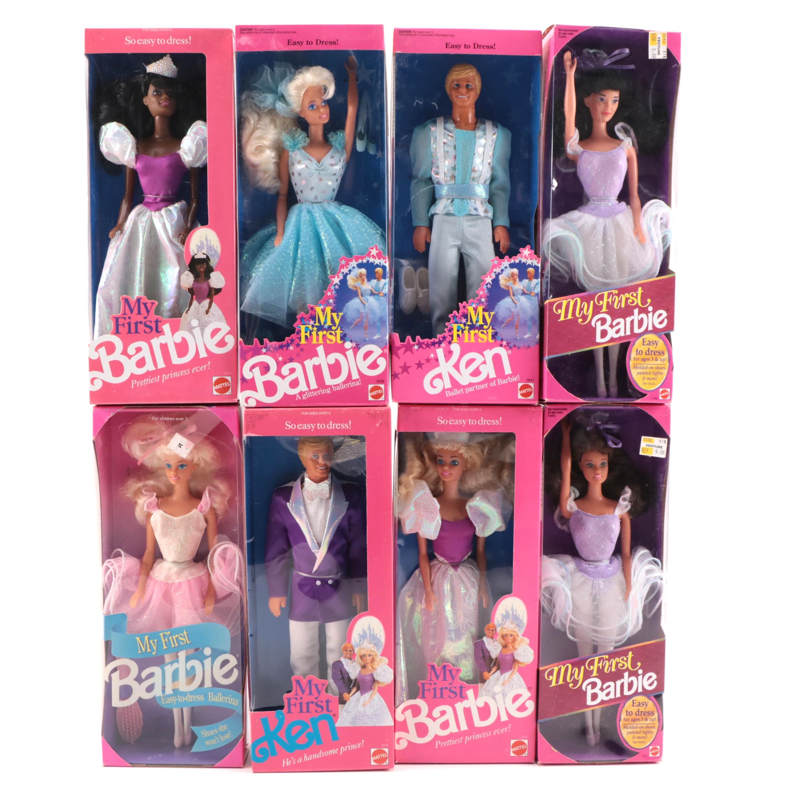 Mattel "My First Barbie" and "My First Ken" Dolls, Late 20th Century