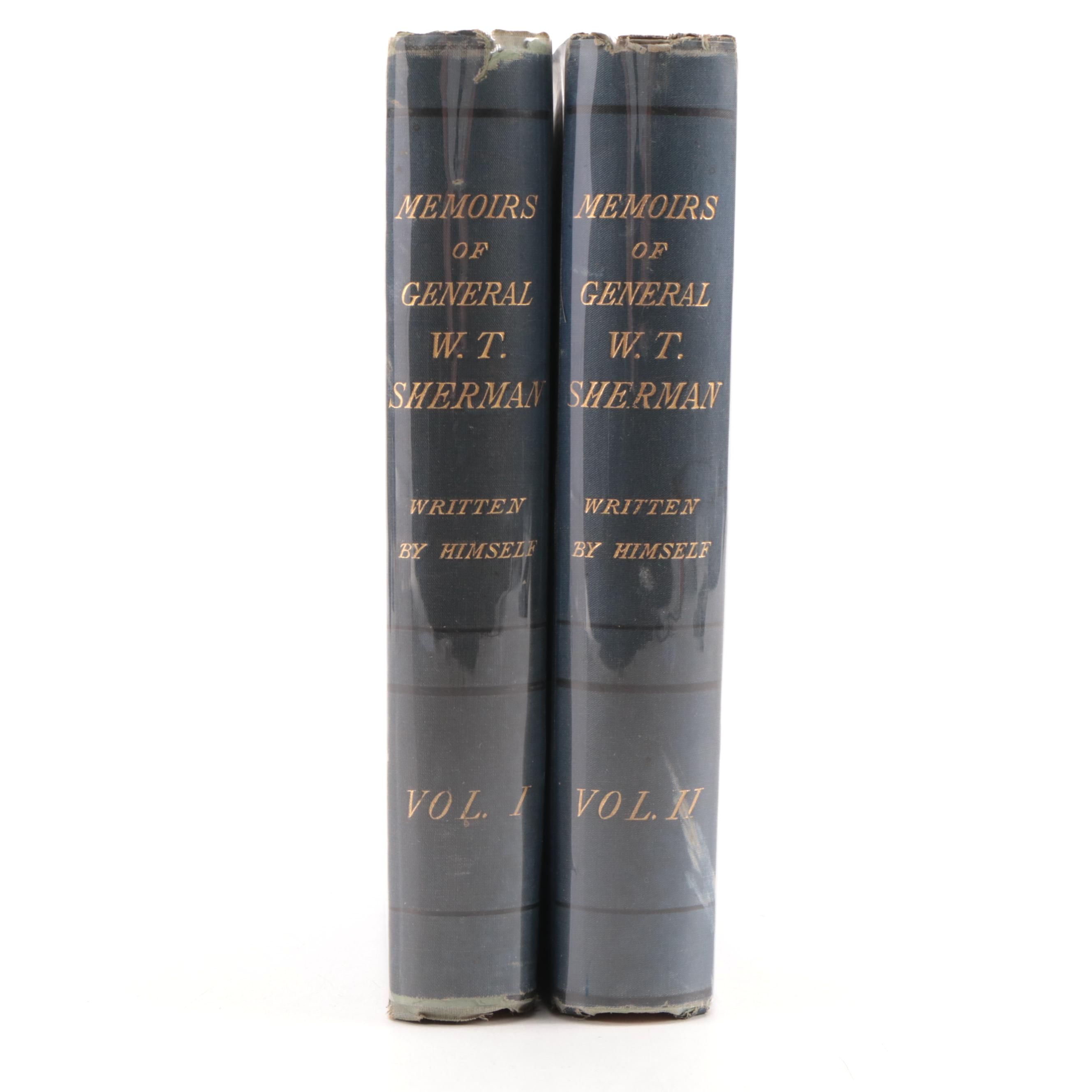 First Trade Edition "Memoirs of General William T. Sherman" Two-Volume Set, 1875